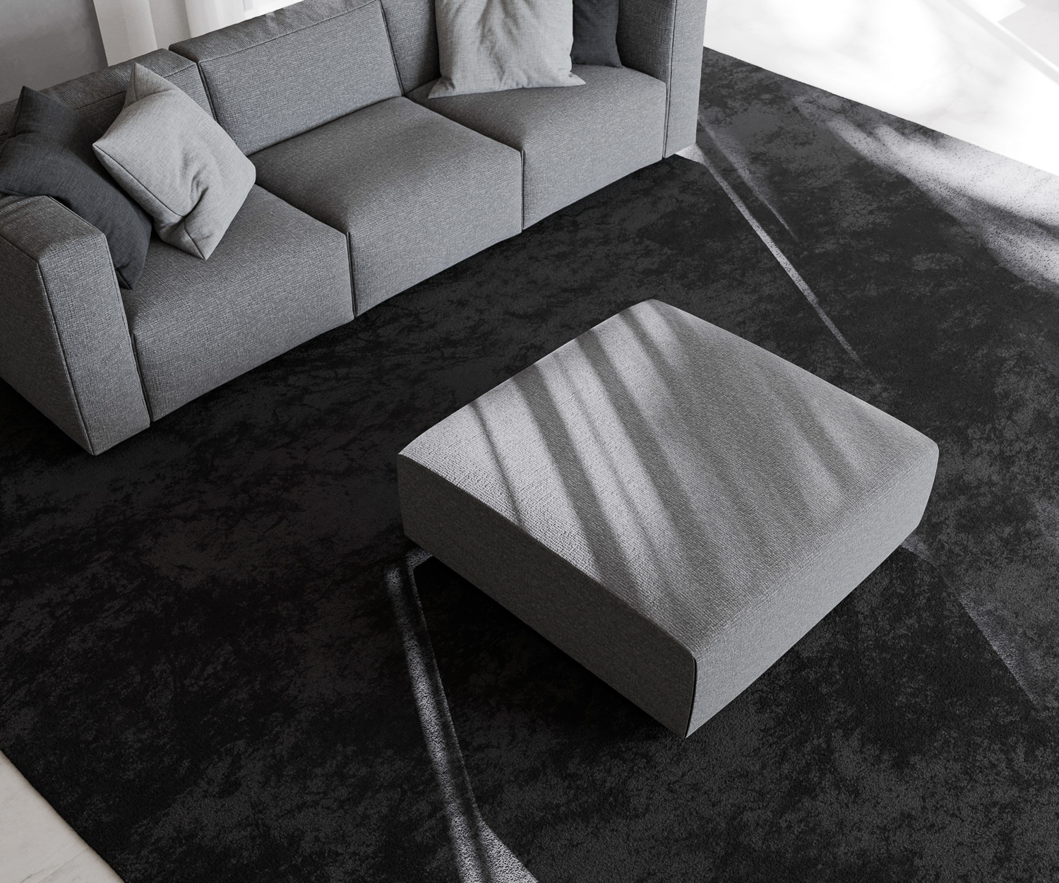 Sgabello di design Match Prosoria da sopra copertura grigia confortevole arredamento per il soggiorno pouf rettangolare superficie Sgabello di design Match Prosoria da sopra copertura grigia confortevole arredamento per il soggiorno pouf rettangolare superficie