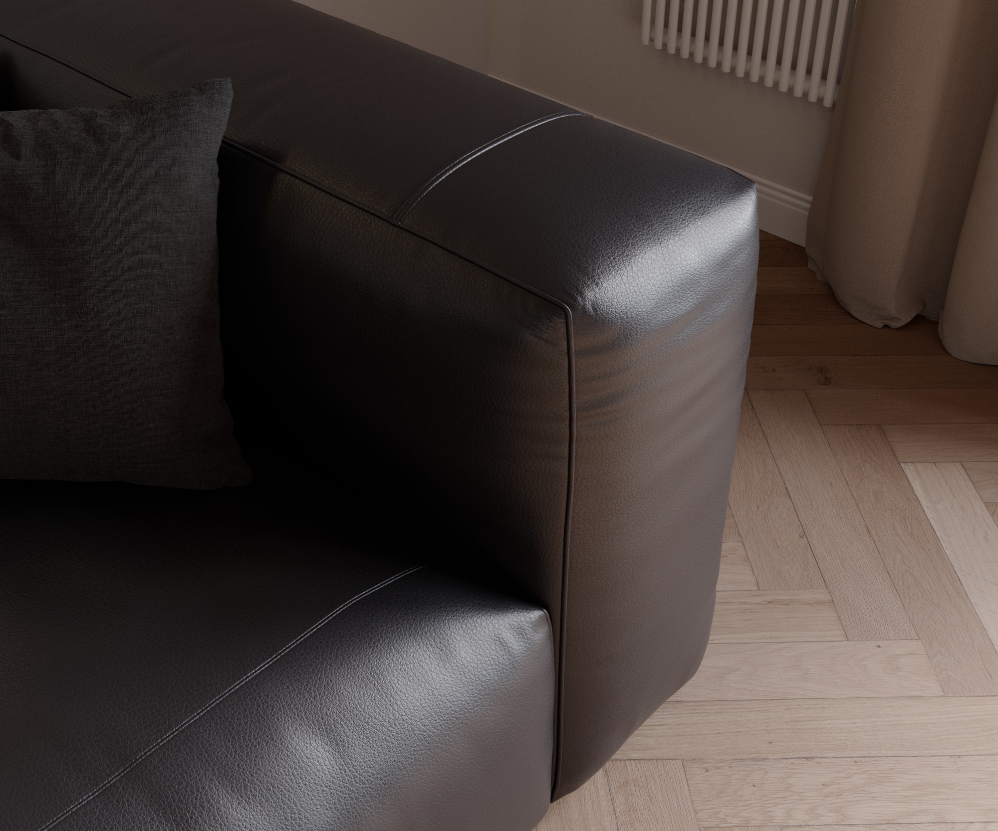 Nuvola angolare in pelle Devina Antracite Nuvola angolare in pelle Devina Antracite