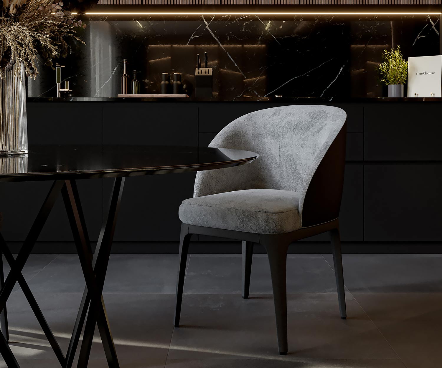 Sedia di design in velluto Marelli Paris Sedia di design in velluto Marelli Paris