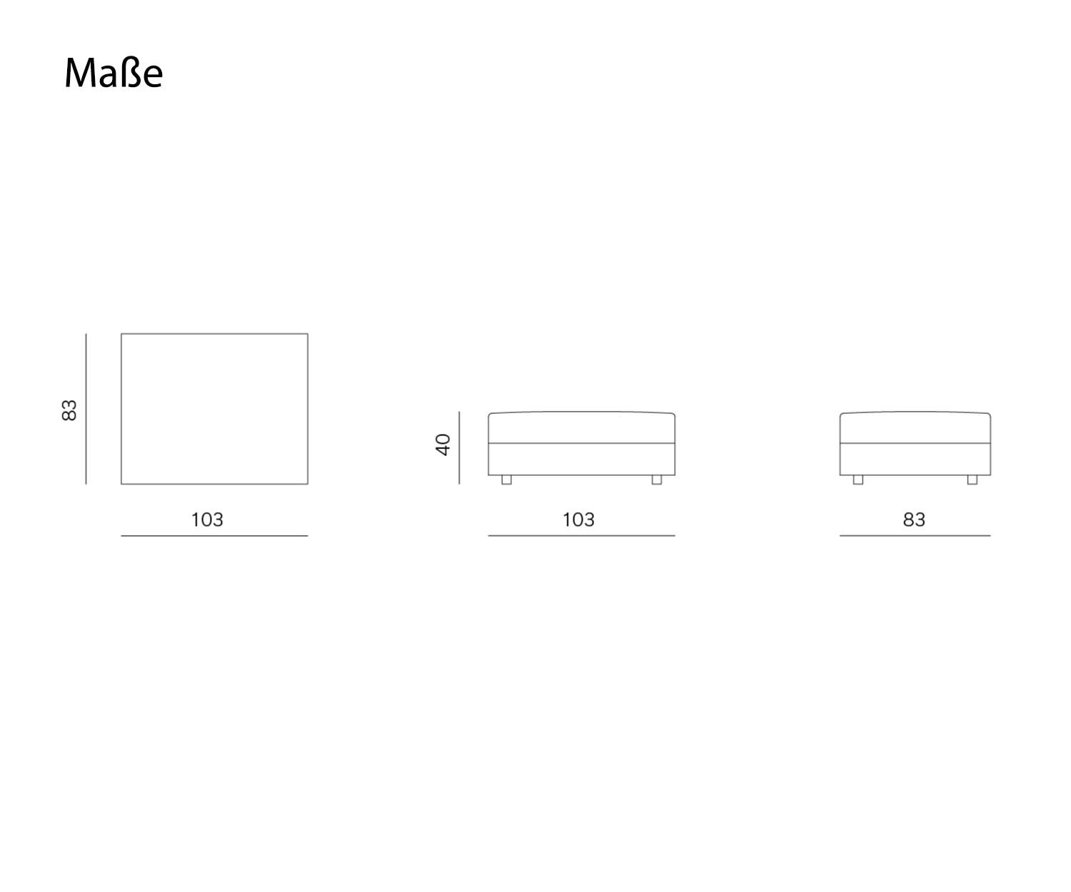 Prostoria Sgabello pouf classico schizzo dimensioni dimensioni Prostoria Sgabello pouf classico schizzo dimensioni dimensioni