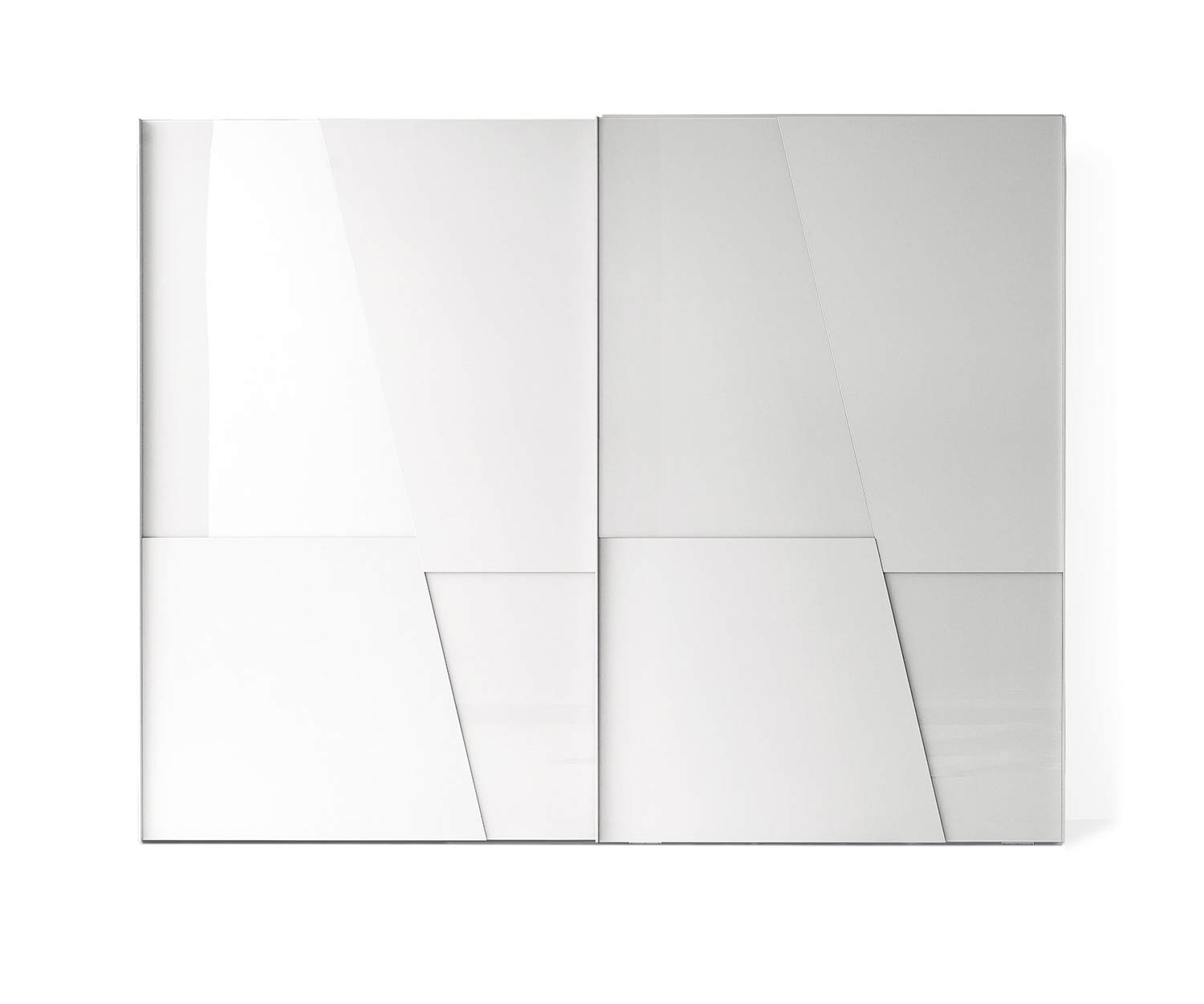 Exclusive Livitalia Armadio di design Diagonal in bianco lucido opaco