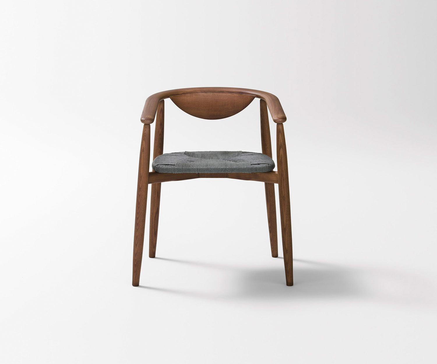 Novamobili Sedia Rose in noce Seduta in vimini Straw grafite Novamobili Sedia Rose in noce Seduta in vimini Straw grafite