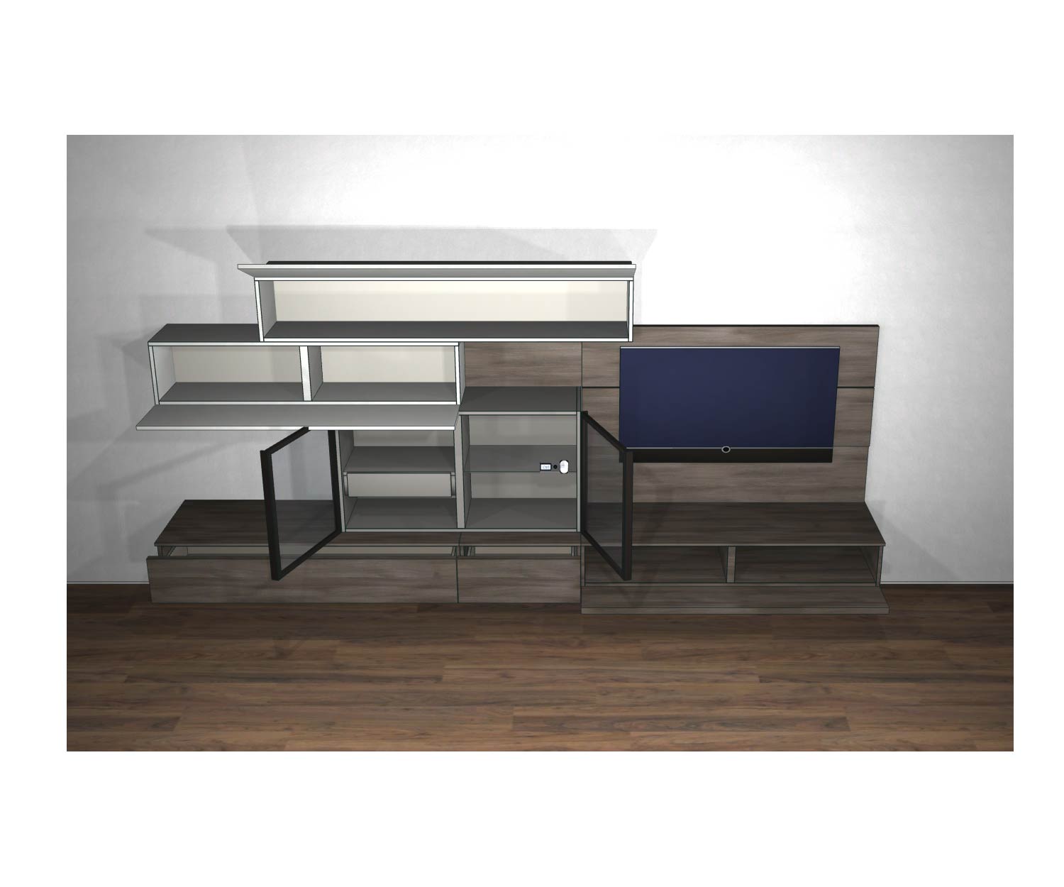 Livitalia Pensili di design C35 con ante ed elementi a giorno Livitalia Pensili di design C35 con ante ed elementi a giorno