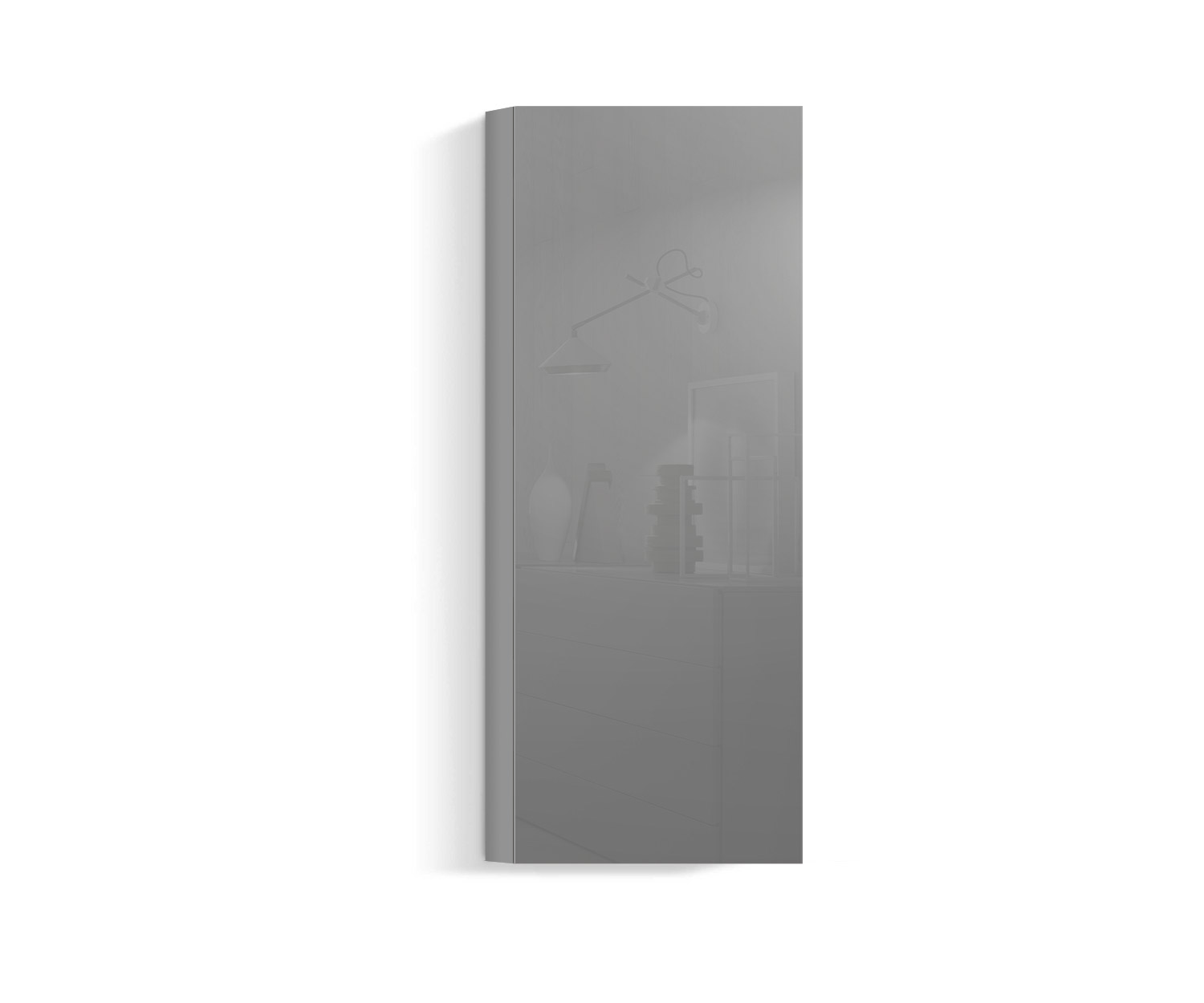 Parete attrezzata di design verticale H160 L60 grigio chiaro430 Parete attrezzata di design verticale H160 L60 grigio chiaro430