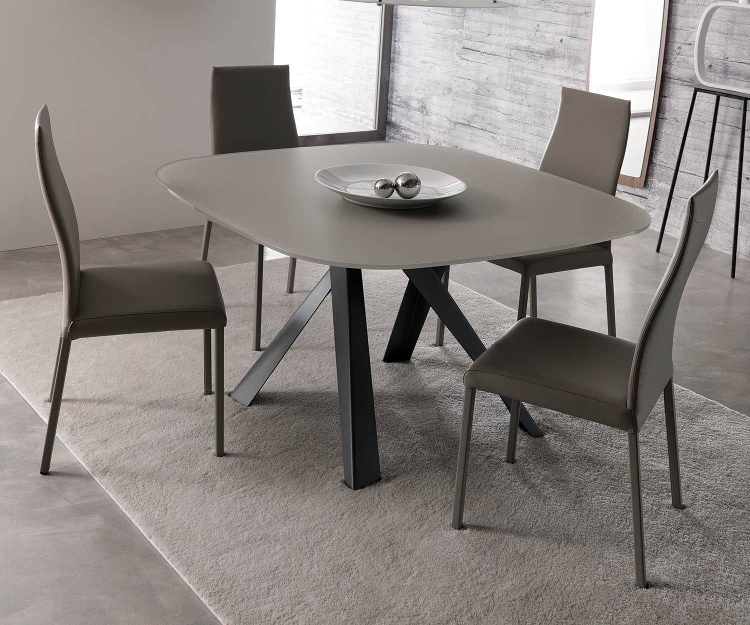 Ozzio Tavolo in vetro Bombo T245 Beige (Crema) Ozzio Tavolo in vetro Bombo T245 Beige (Crema)