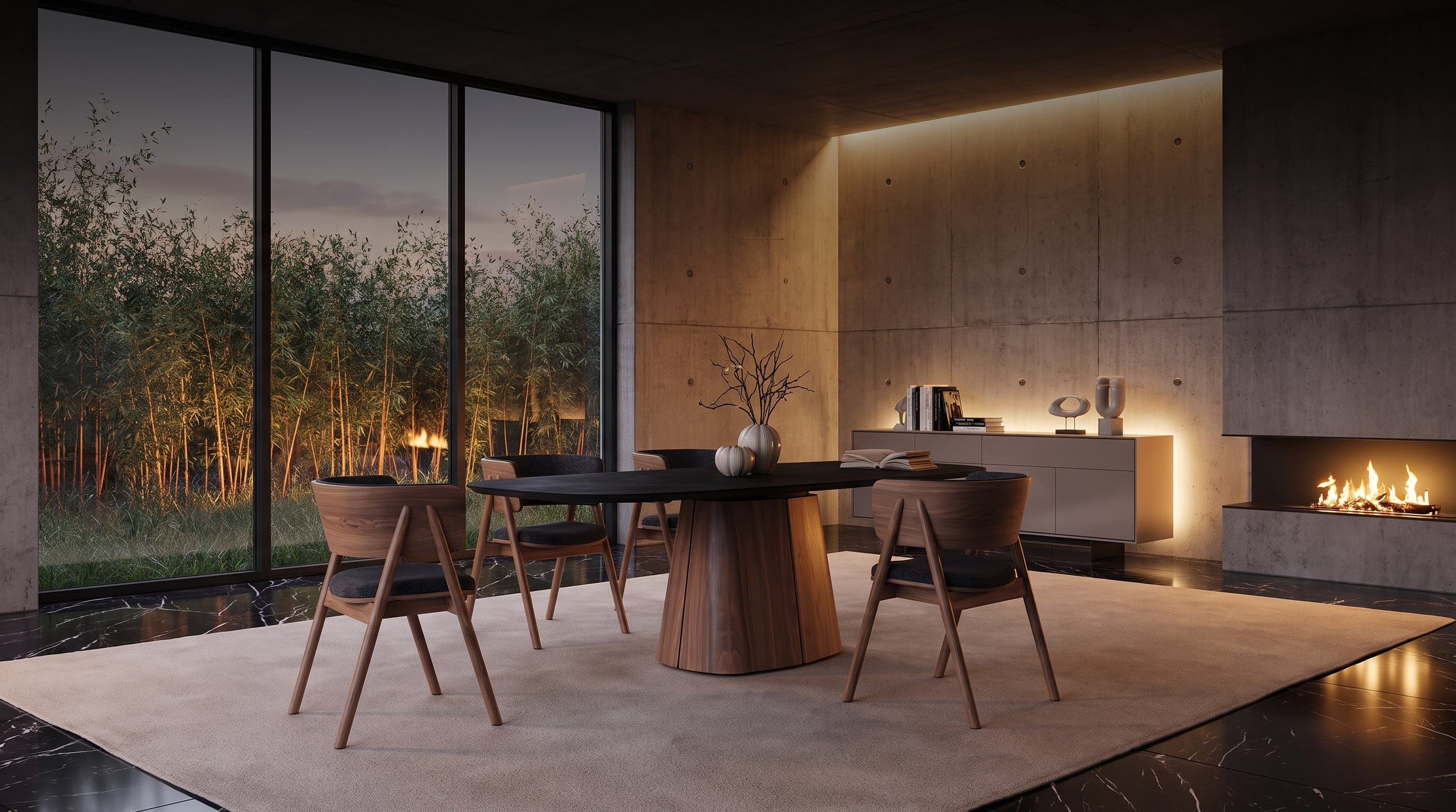 Tavolo da pranzo moderno: 12 idee che ampliano visivamente lo spazio