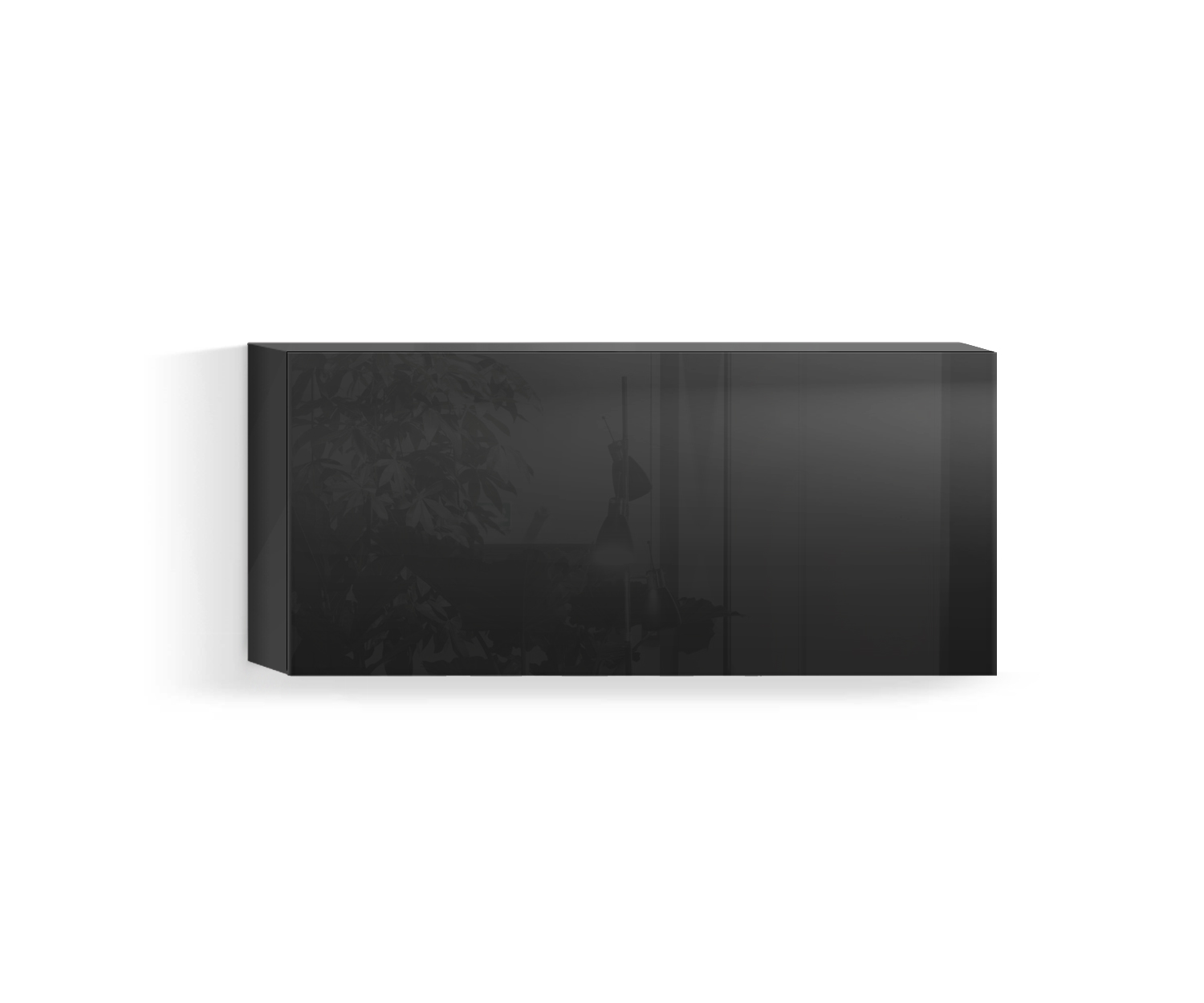 Parete attrezzata di design per soggiorno Orizzontale H42 L90 fondo nero418 Parete attrezzata di design per soggiorno Orizzontale H42 L90 fondo nero418