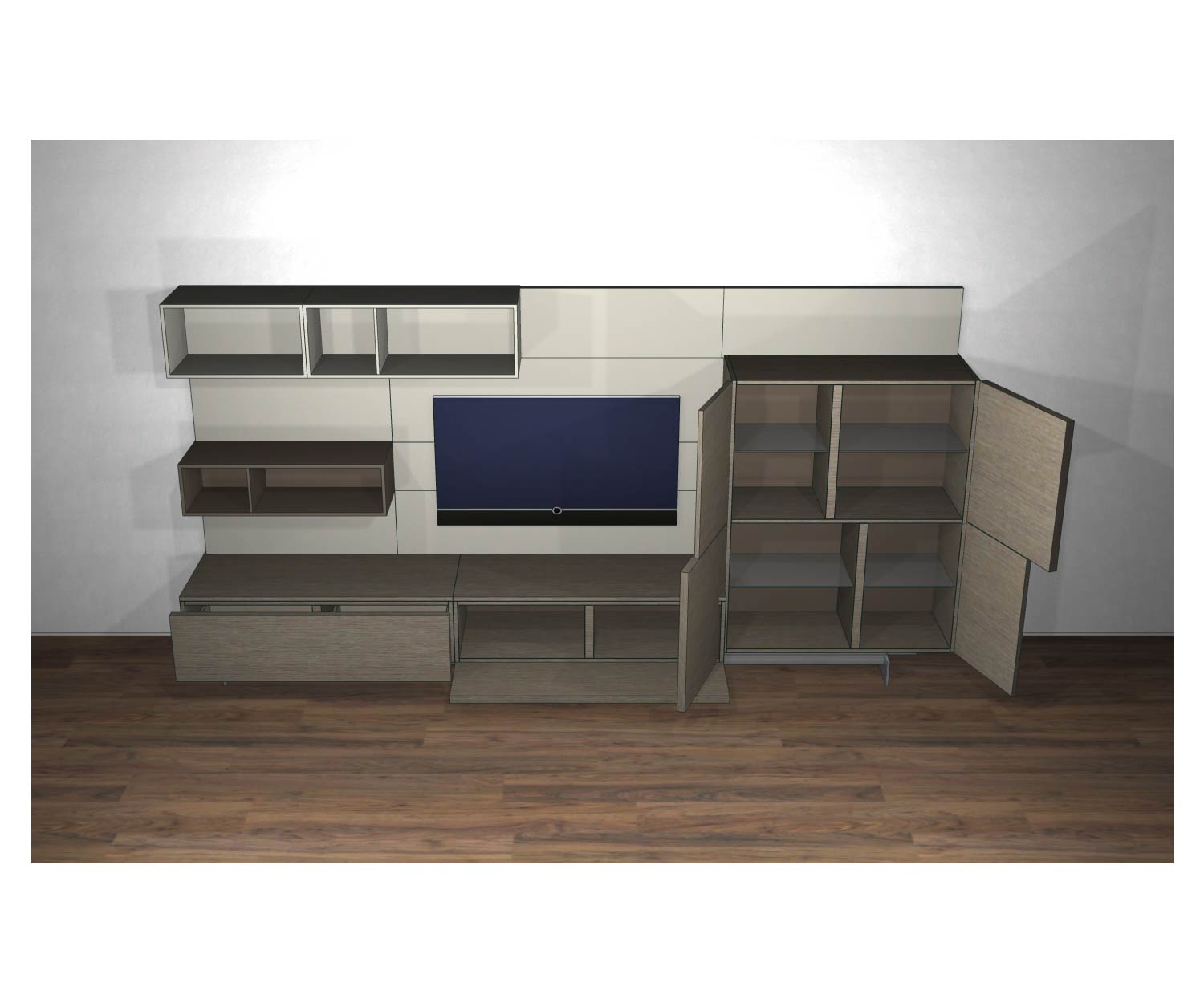 Livitalia Pensile di design C34 con ante a giorno ed elementi a giorno Livitalia Pensile di design C34 con ante a giorno ed elementi a giorno