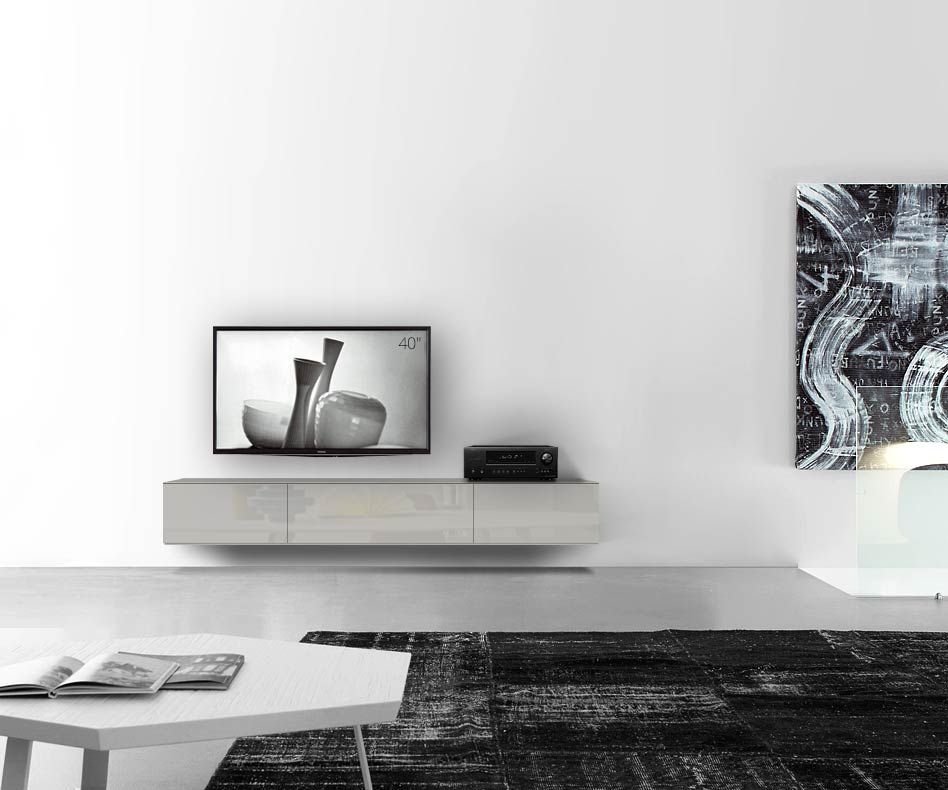 /Muro basso di design B210 H33 5 grigio chiaro lucido /Muro basso di design B210 H33 5 grigio chiaro lucido