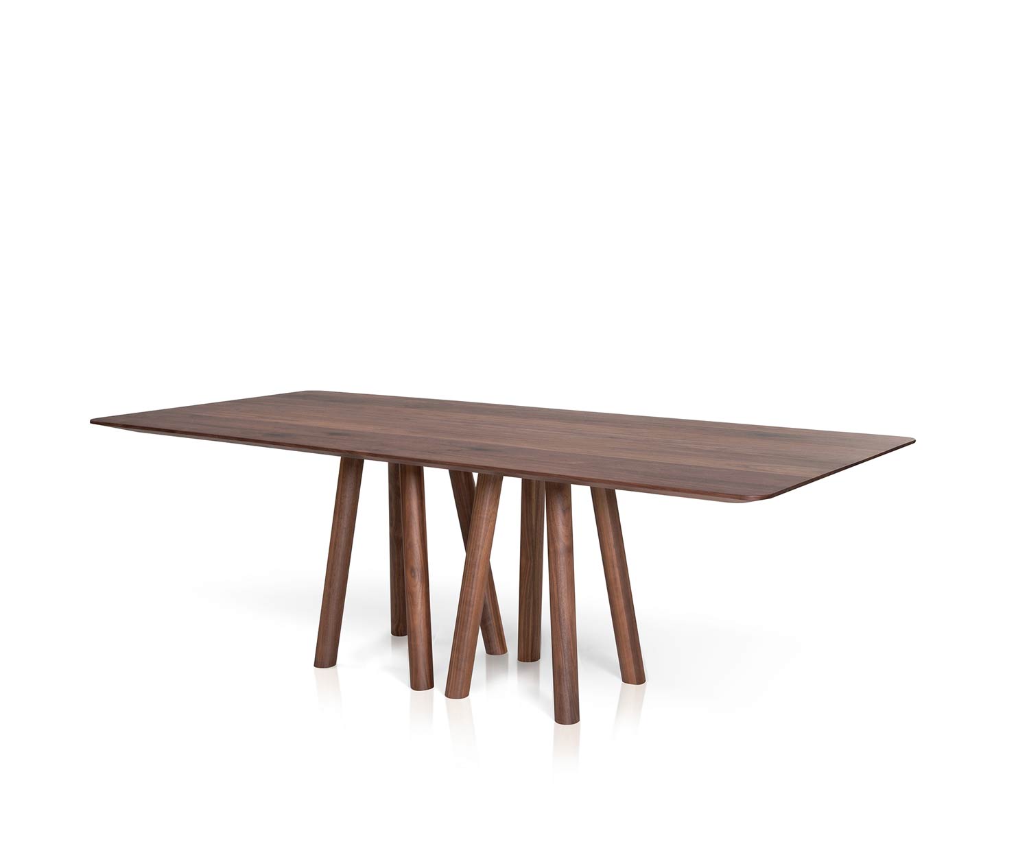 al2 Tavolo da pranzo di design mos i ko 001 a Piano tavolo rettangolare in legno massiccio di noce