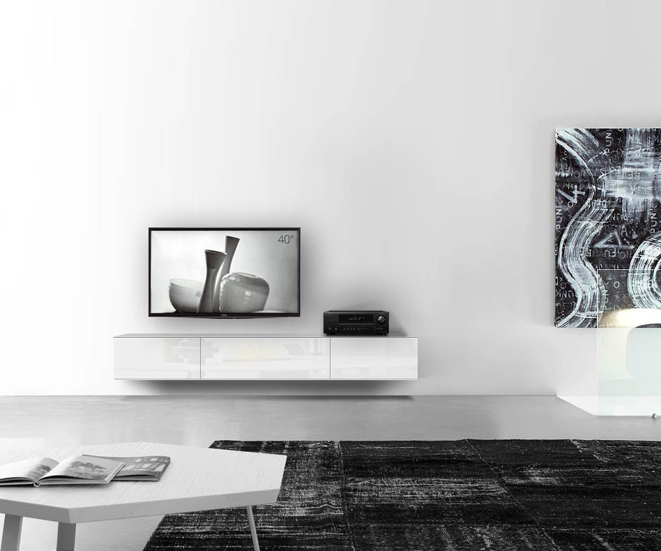 /Muro basso di design B210 H33 5 bianco lucido /Muro basso di design B210 H33 5 bianco lucido