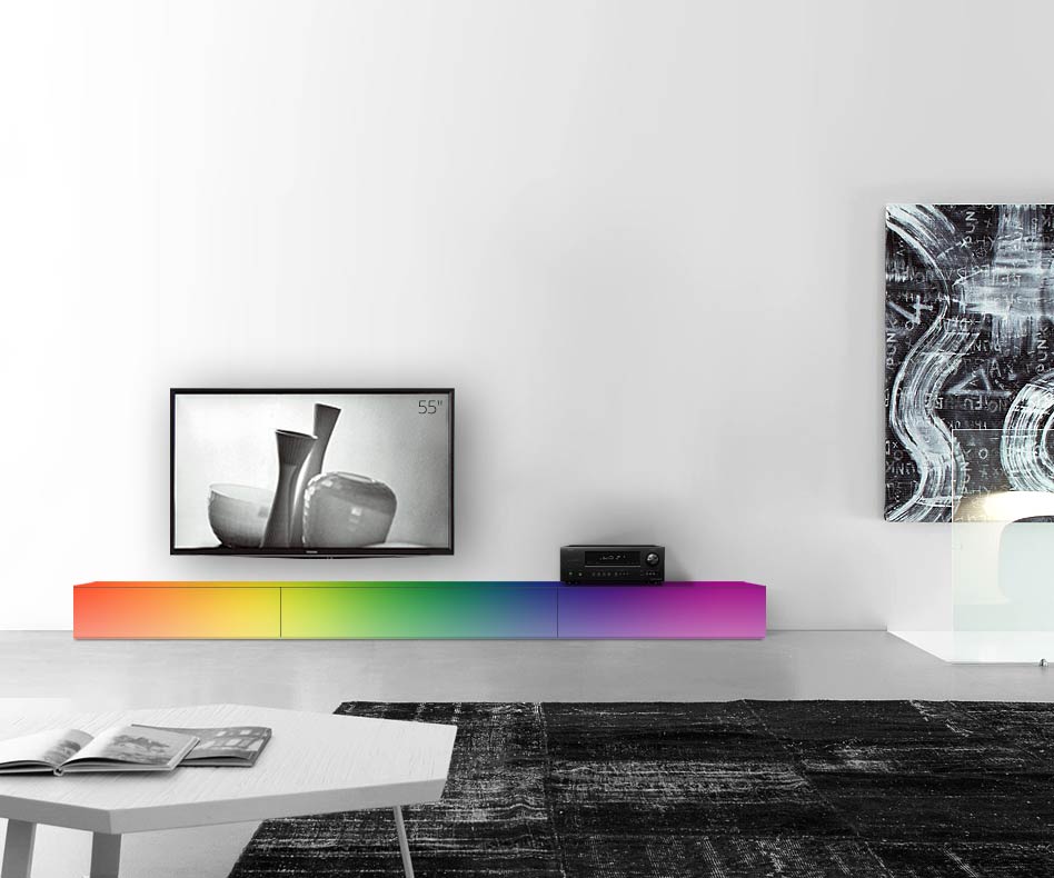 /Basamento basso di design L300 H27 RAL opaco /Basamento basso di design L300 H27 RAL opaco