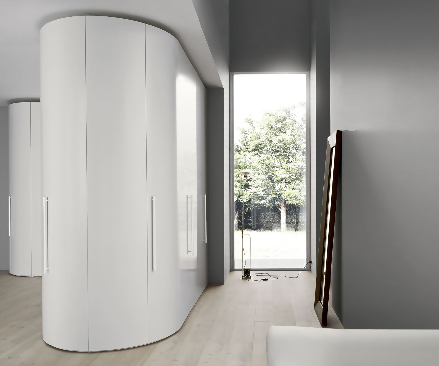 Novamobili L'unità angolare di design Alfa Curvo come divisorio per ambienti Novamobili L'unità angolare di design Alfa Curvo come divisorio per ambienti