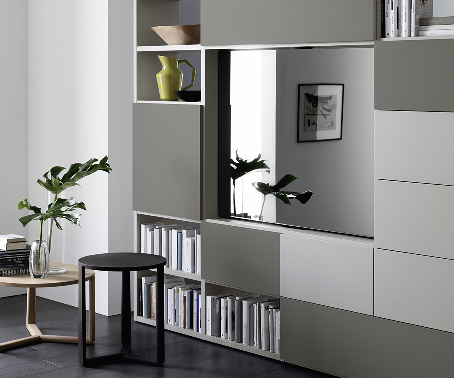 Spaziosa libreria di design divisoria per ambienti C90 di Livitalia  Spaziosa libreria di design divisoria per ambienti C90 di Livitalia