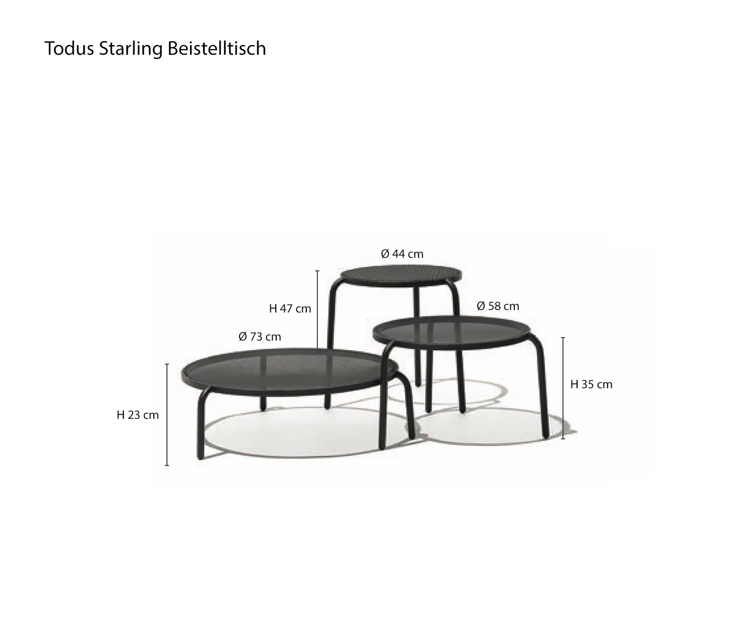 Dimensioni Tavolino di design da Todus Dimensioni Tavolino di design da Todus