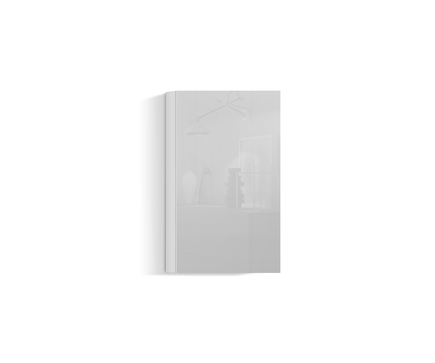 Parete attrezzata di design verticale H96 L60 bianco400 Parete attrezzata di design verticale H96 L60 bianco400