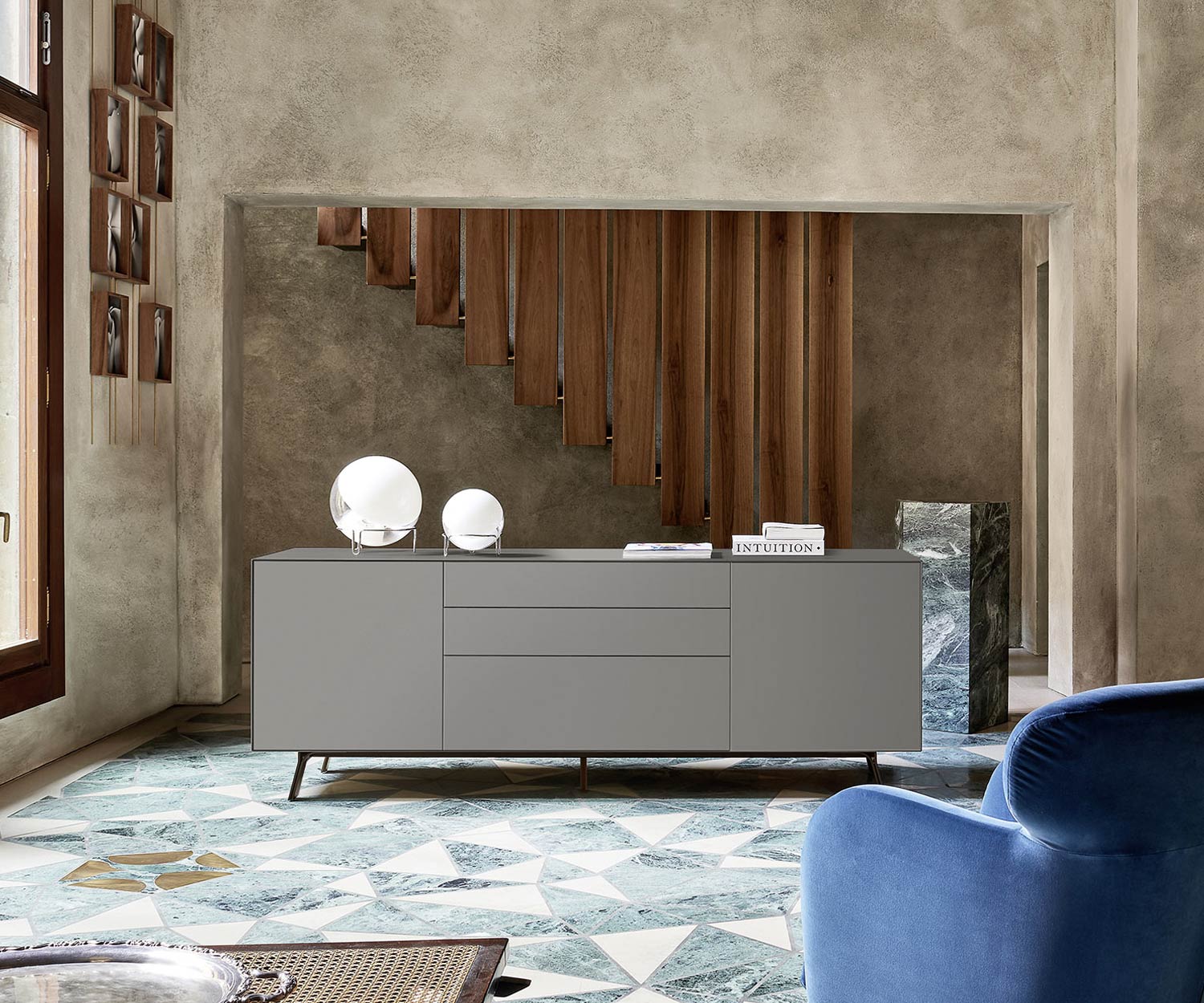 Exclusive Livitalia Credenza Minimal 20 laccata grigio chiaro opaco Exclusive Livitalia Credenza Minimal 20 laccata grigio chiaro opaco