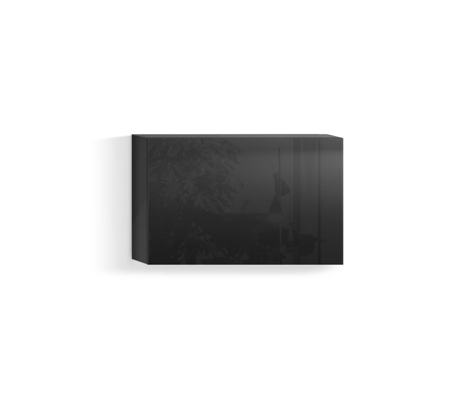 Parete attrezzata di design per soggiorno Orizzontale H42 L60 top nero418 Parete attrezzata di design per soggiorno Orizzontale H42 L60 top nero418