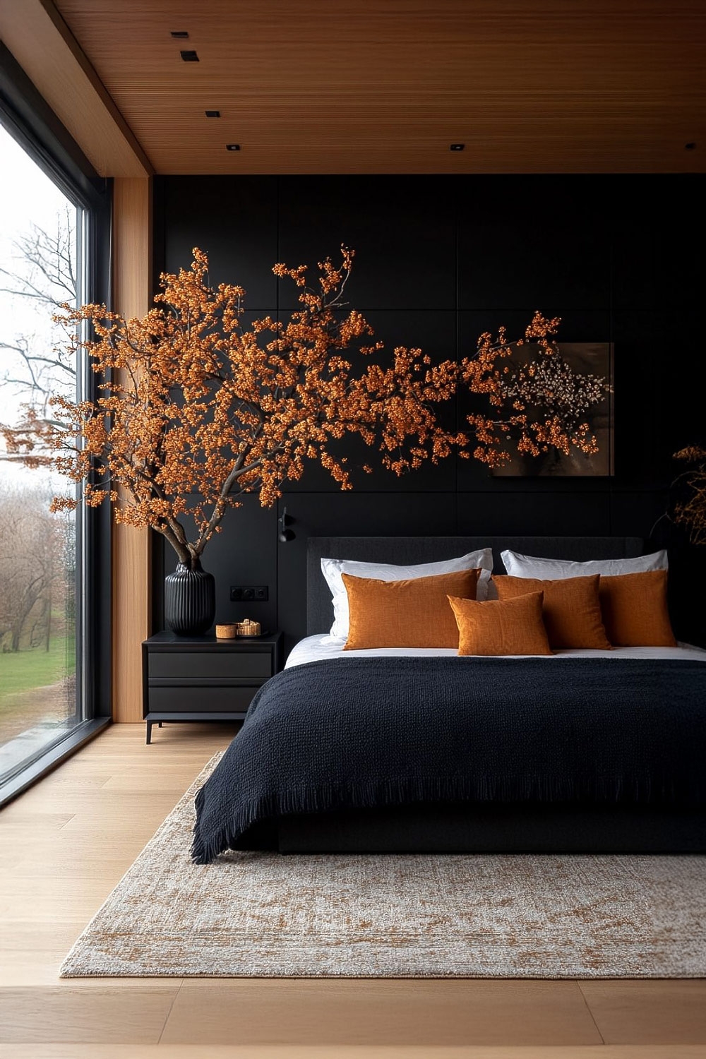 comodo-letto-imbottito-con-elegante-comodino-e-decorazioni-di-stile