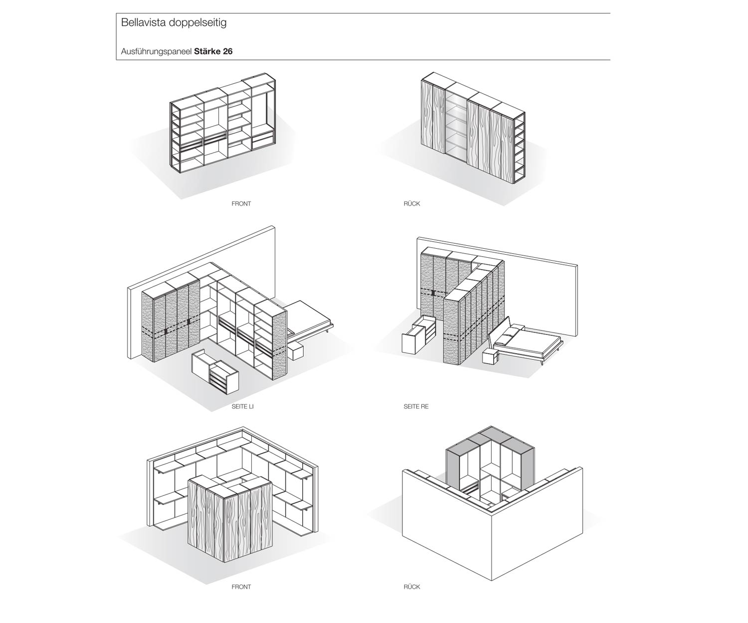 Livitalia Sistema di camerini di design Bellavista esempi 2
