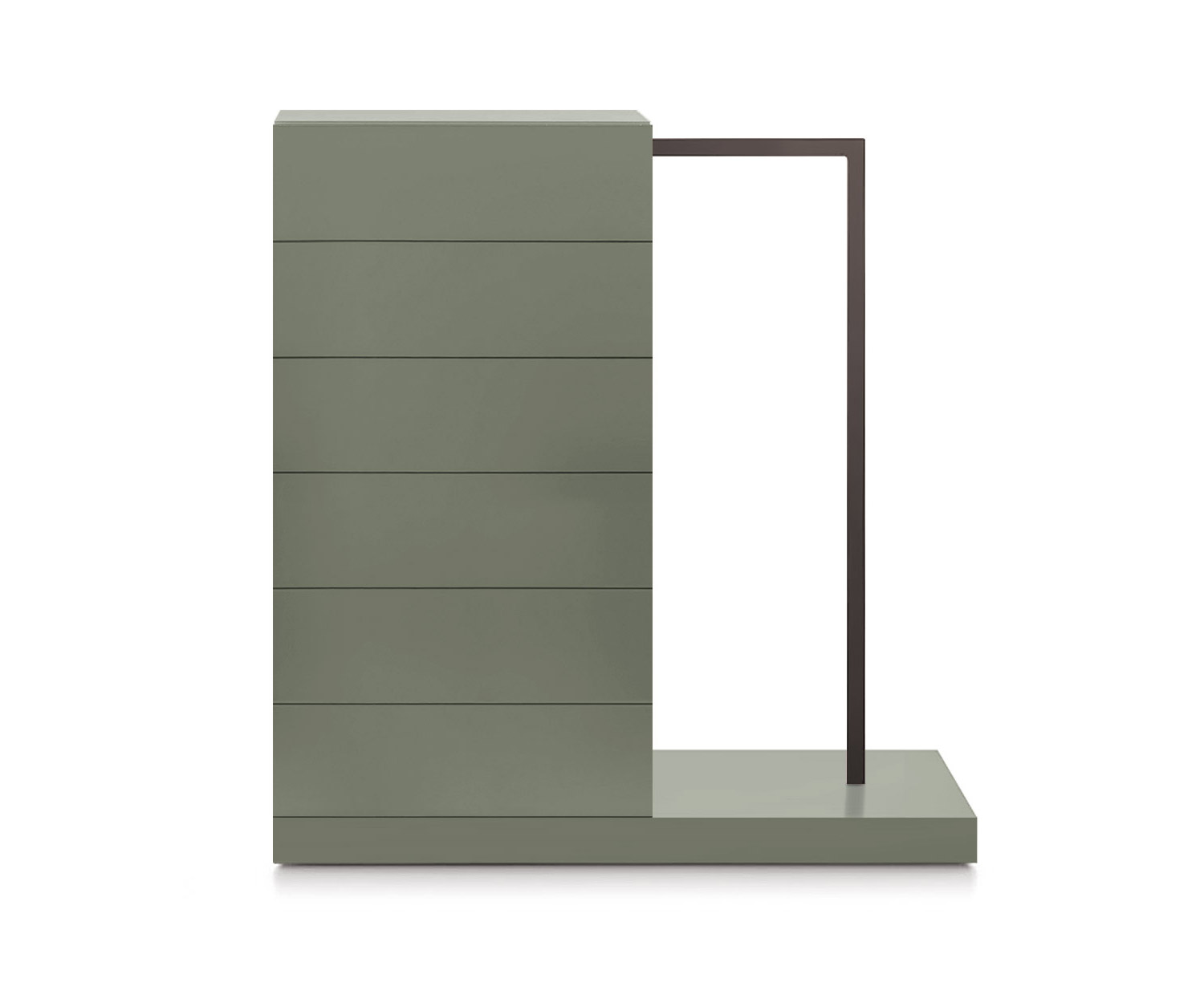 Novamobili Easy6 cassettiera alta + armadio destro L54cm verde bosco opaco342 Novamobili Easy6 cassettiera alta + armadio destro L54cm verde bosco opaco342