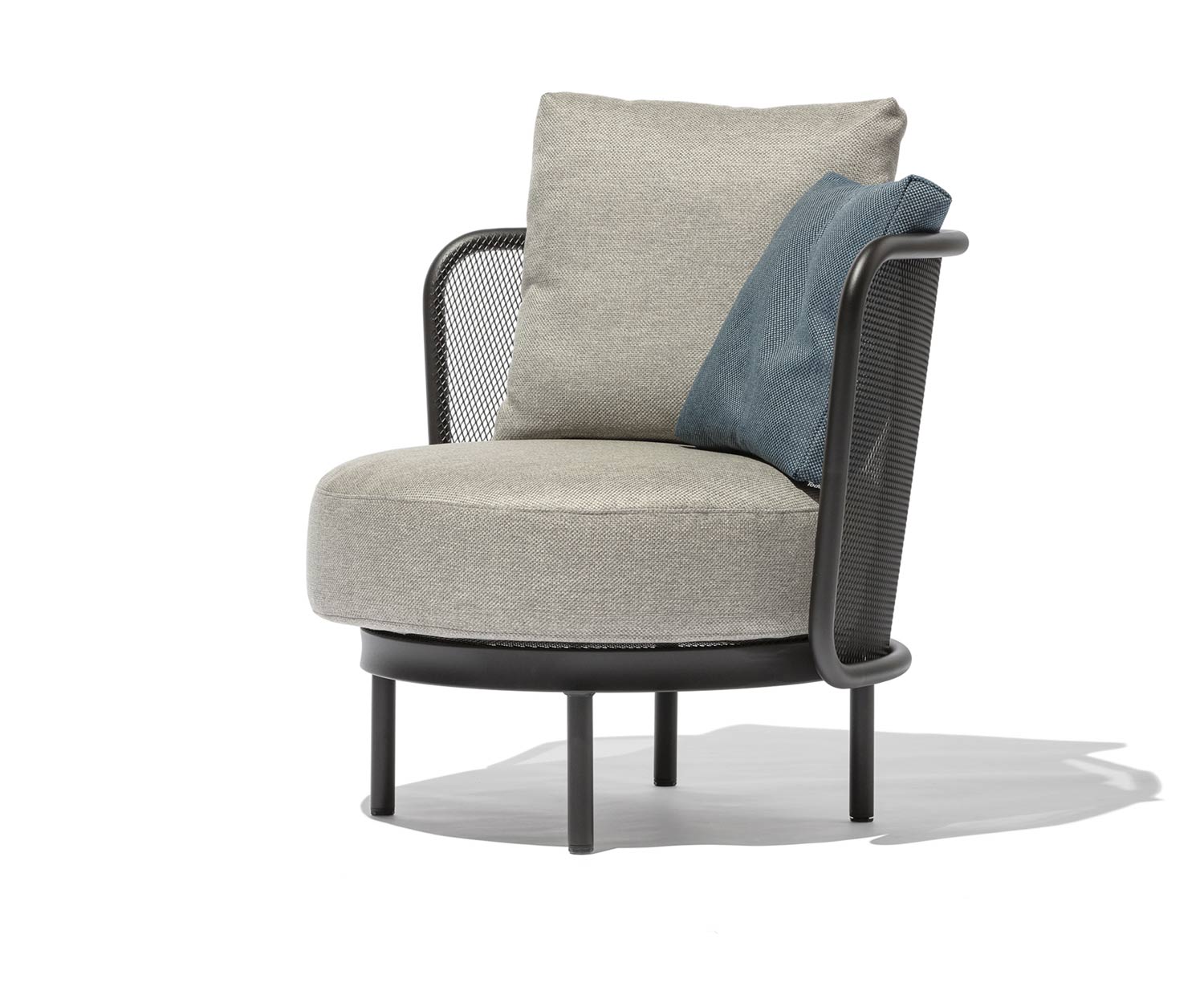 Moderna Todus Baza Round Design Poltrona da giardino con cuscino Moderna Todus Baza Round Design Poltrona da giardino con cuscino