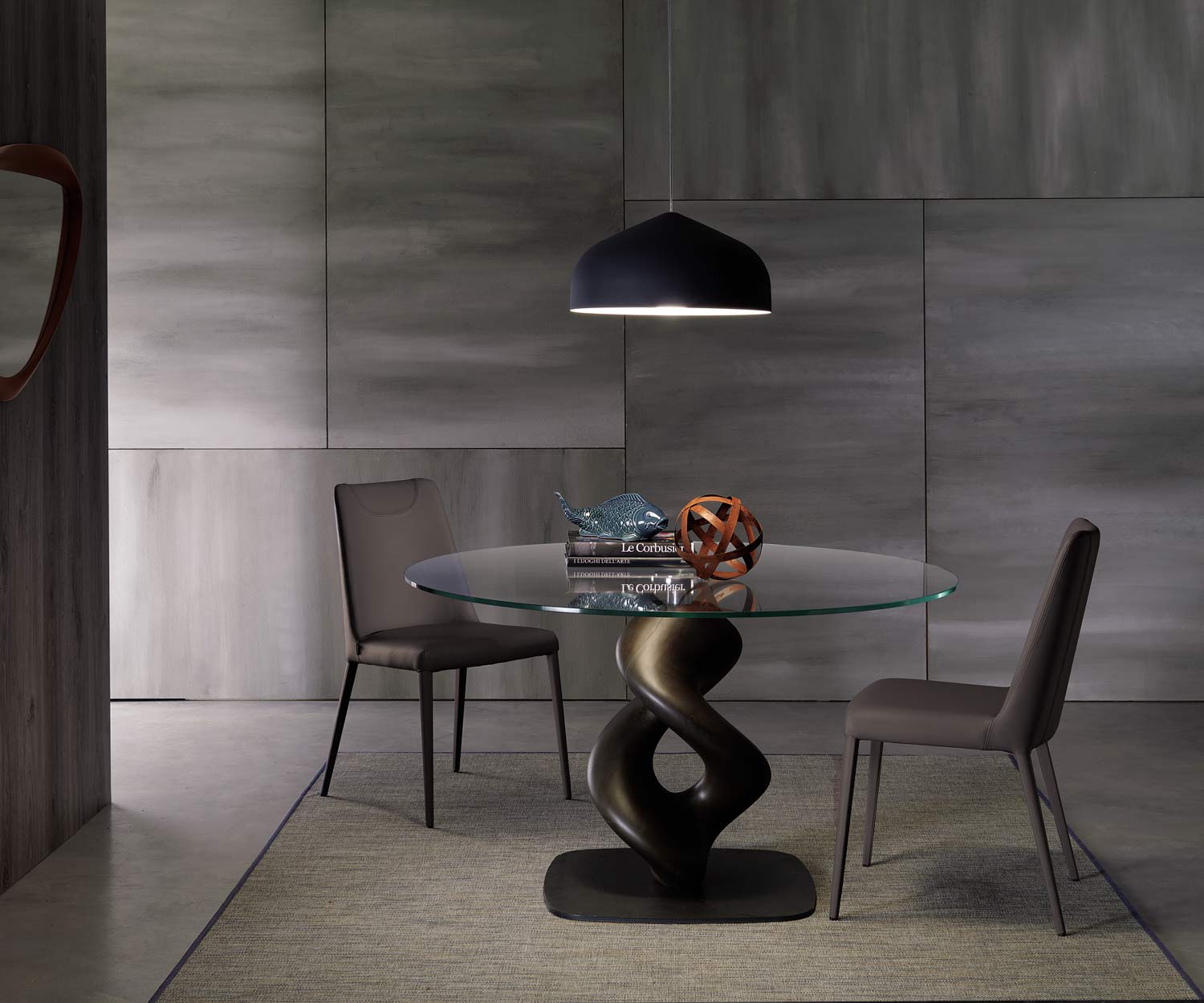 Ozzio Sedia da pranzo imbottita Sofia grigio scuro Ozzio Sedia da pranzo imbottita Sofia grigio scuro