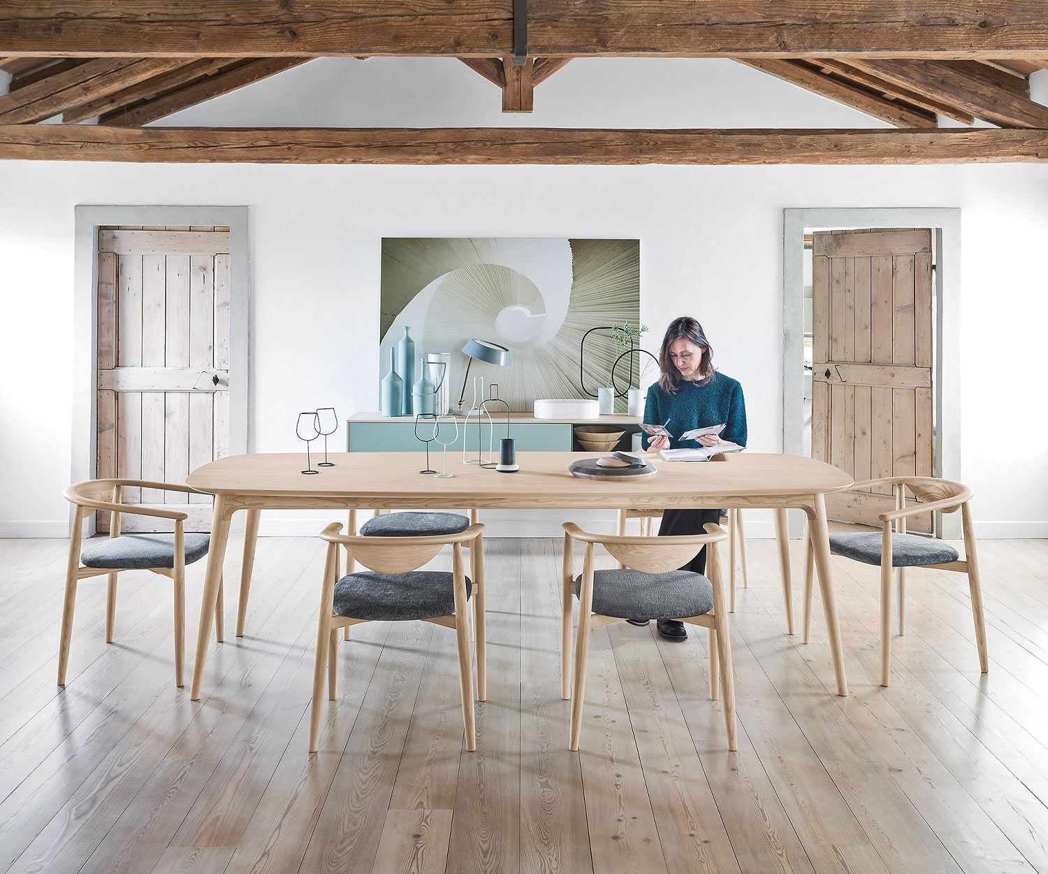 Alta qualità Novamobili Tavolo di design Hanami Tavolo da sala da pranzo in rovere Alta qualità Novamobili Tavolo di design Hanami Tavolo da sala da pranzo in rovere