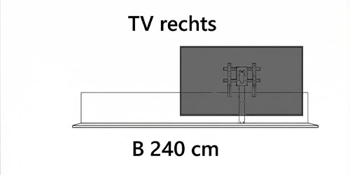 B 240 cm / TV rechts