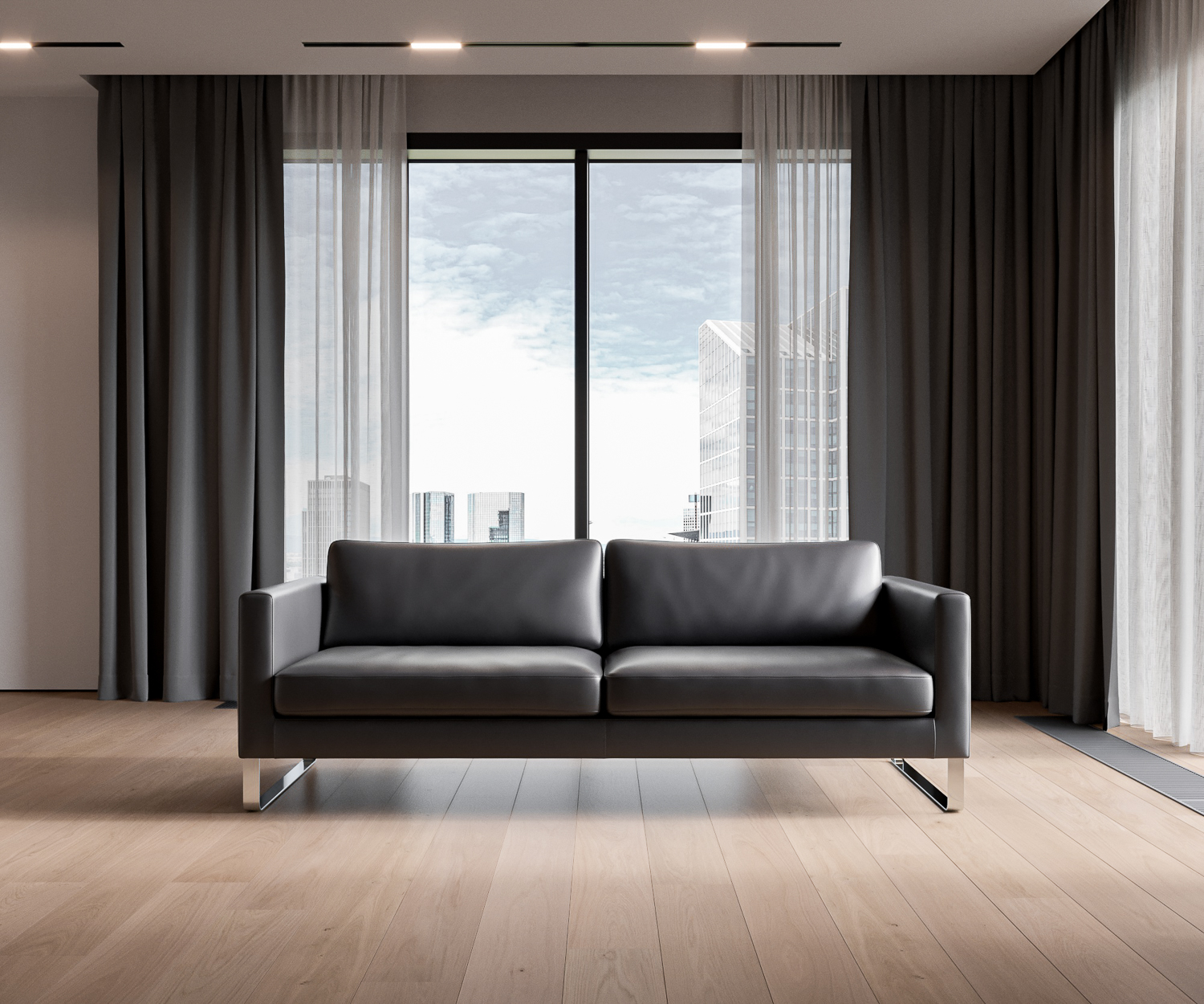 Elegance 3 posti in pelle Antracite Elegance 3 posti in pelle Antracite