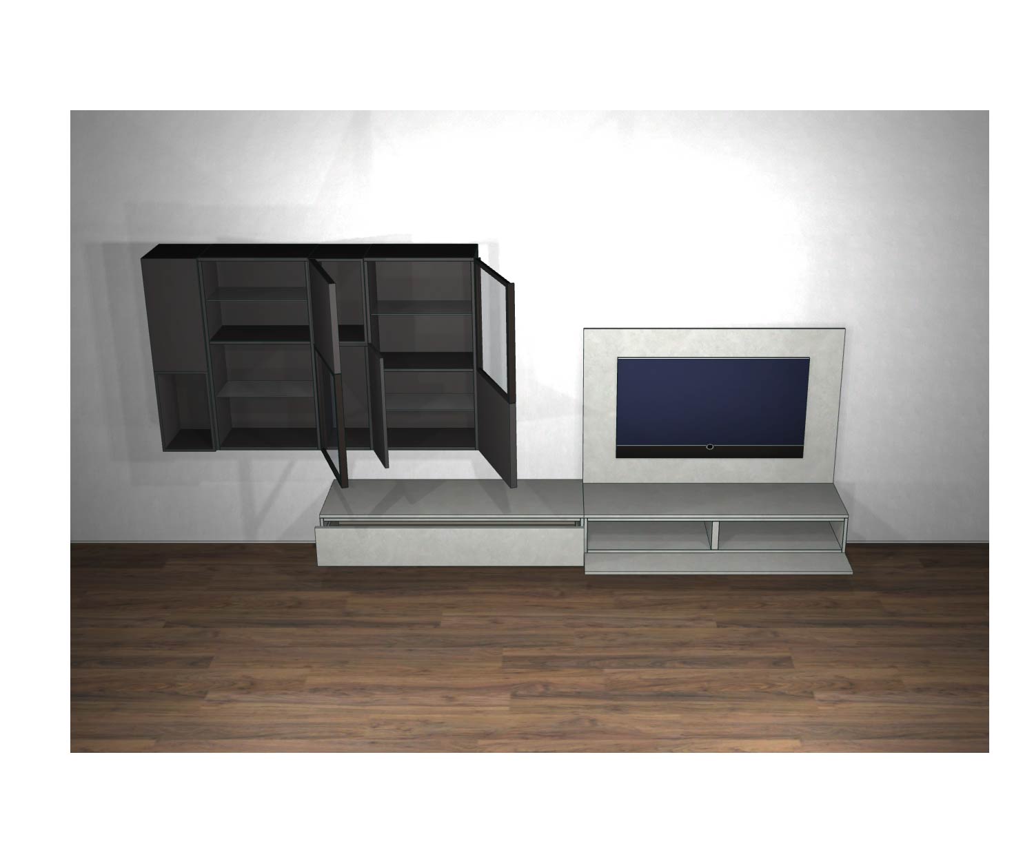 Livitalia Pensile di design C39 ante ed elementi a giorno Livitalia Pensile di design C39 ante ed elementi a giorno