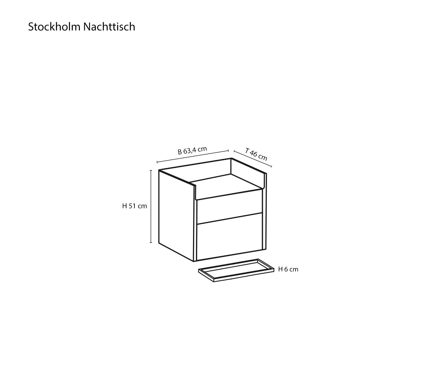 Punt Comodino di design Stockholm Sketch Varianti Misure Misure Punt Comodino di design Stockholm Sketch Varianti Misure Misure