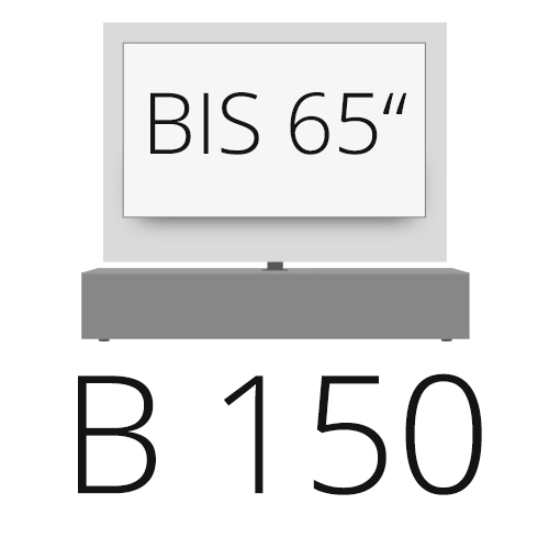B TV da 150 cm a 65 pollici