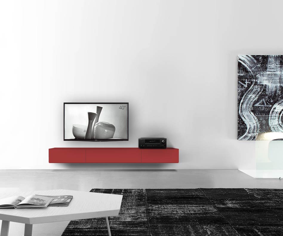 /Muro basso di design B210 H25 5 rosso opaco /Muro basso di design B210 H25 5 rosso opaco