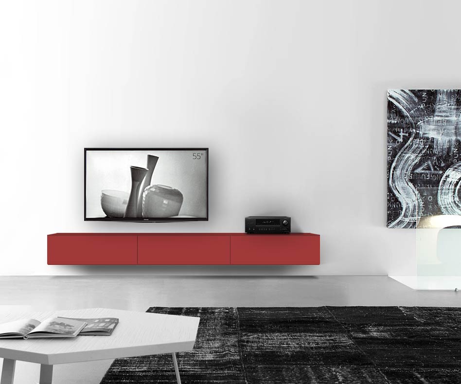 /Muro basso di design B270 H33 5 rosso opaco /Muro basso di design B270 H33 5 rosso opaco