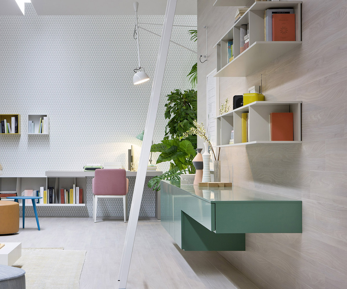 Novamobili Libreria a parete Butterfly Orizzontale bianco Novamobili Libreria a parete Butterfly Orizzontale bianco