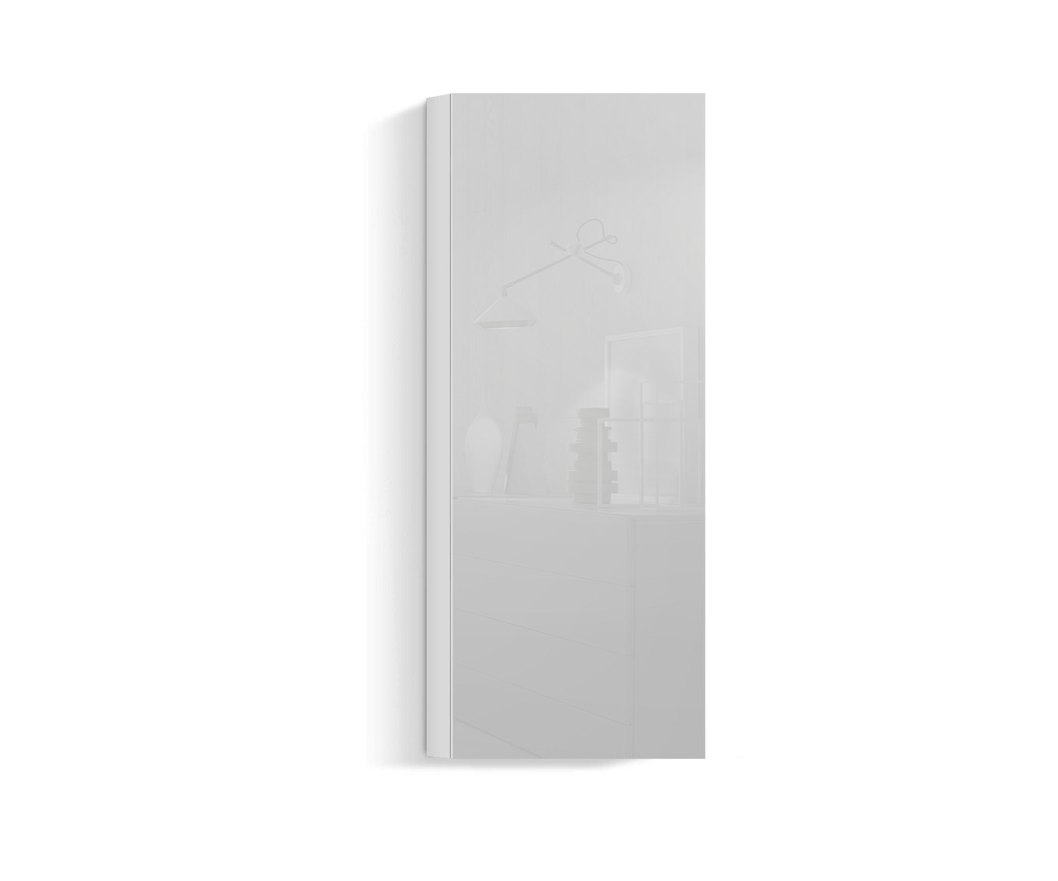 Parete attrezzata di design verticale H160 L60 bianco400 Parete attrezzata di design verticale H160 L60 bianco400