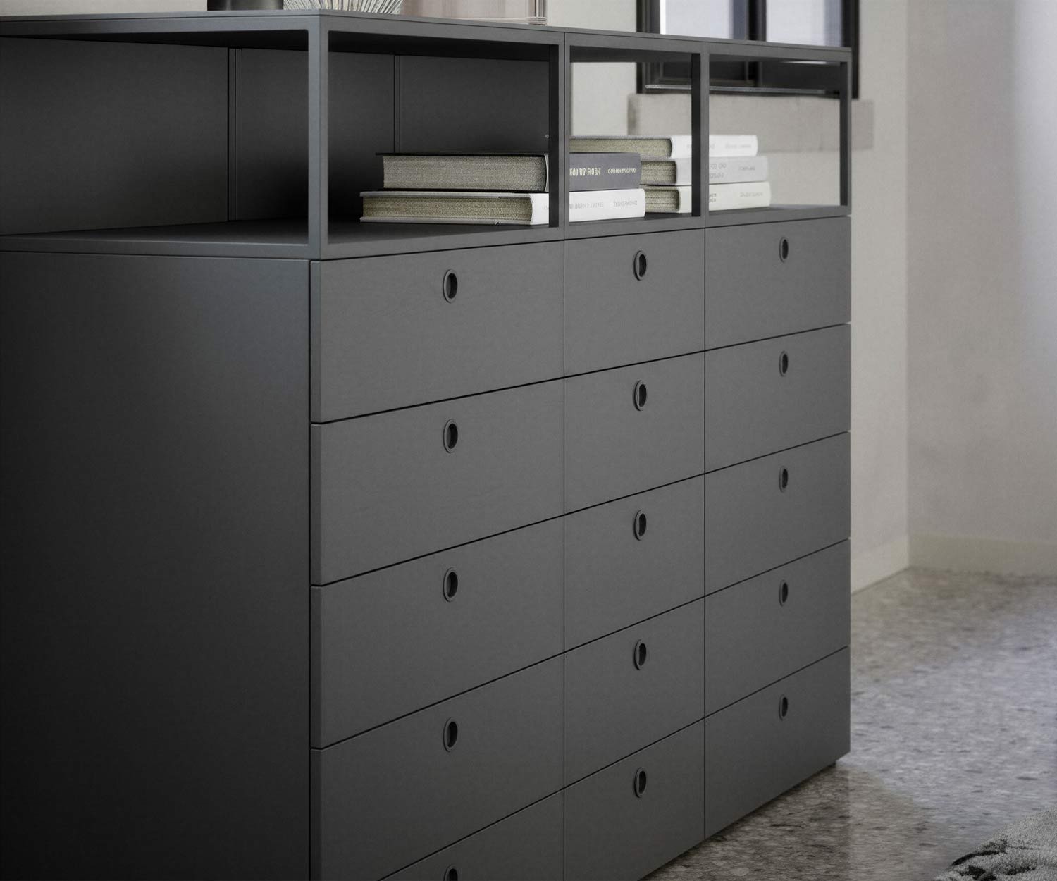 Cassettiera alta Square di Novamobili Cassettiera alta Square di Novamobili