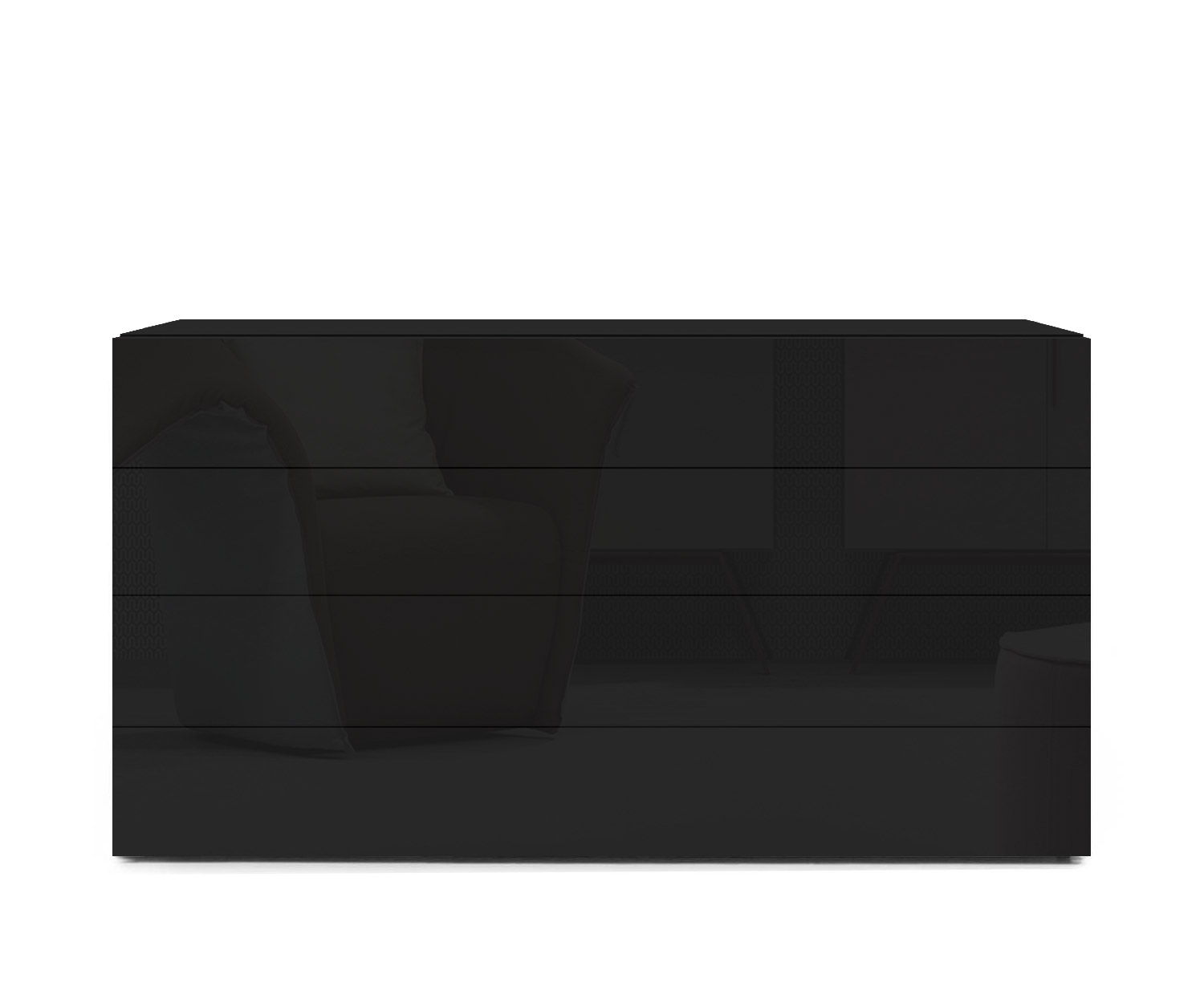 Novamobili Cassettiera Easy 4 posti B128 nero418 Novamobili Cassettiera Easy 4 posti B128 nero418