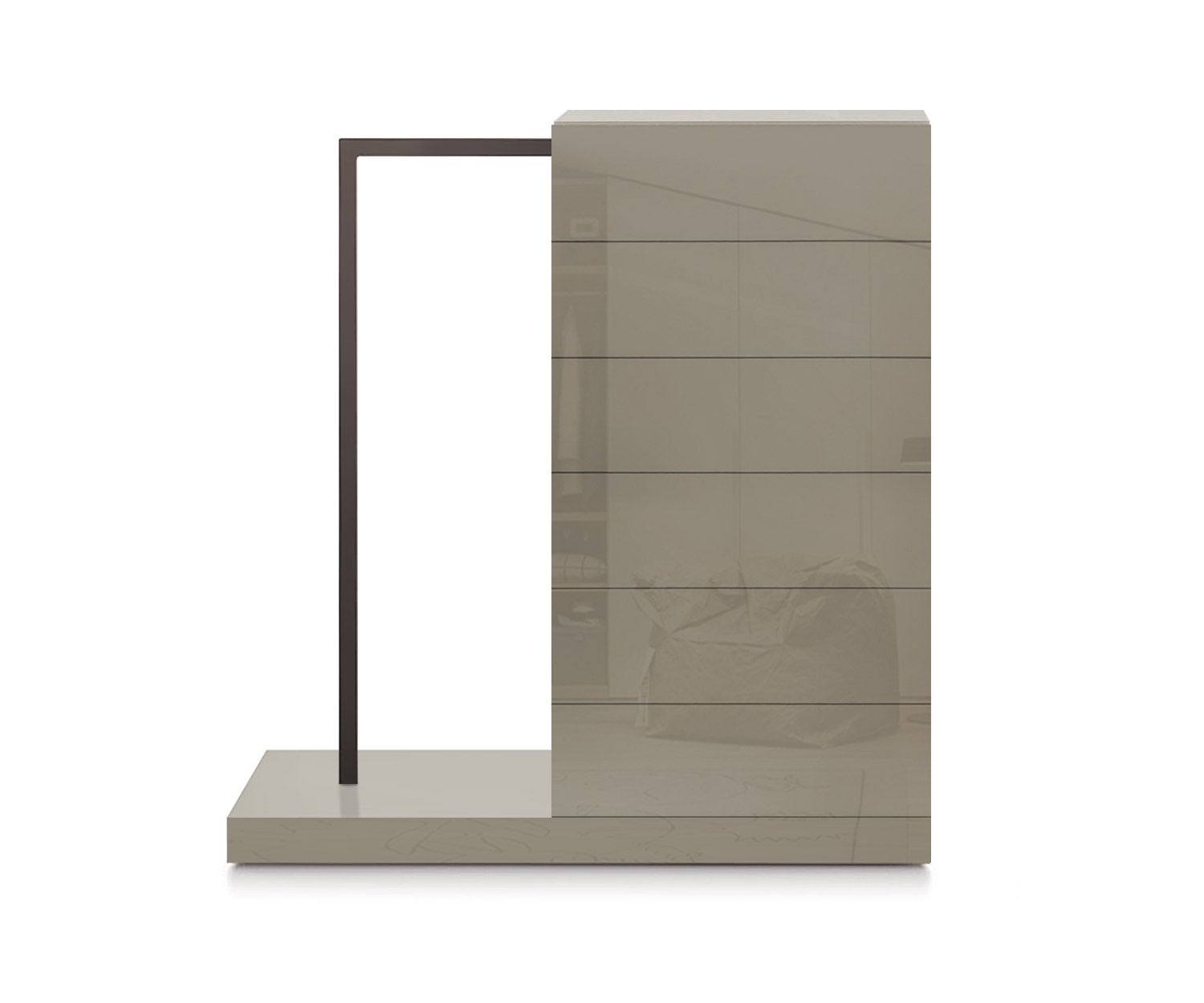 Novamobili Easy6 cassettiera alta + armadio a sinistra L54cm sabbia lucida433 Novamobili Easy6 cassettiera alta + armadio a sinistra L54cm sabbia lucida433