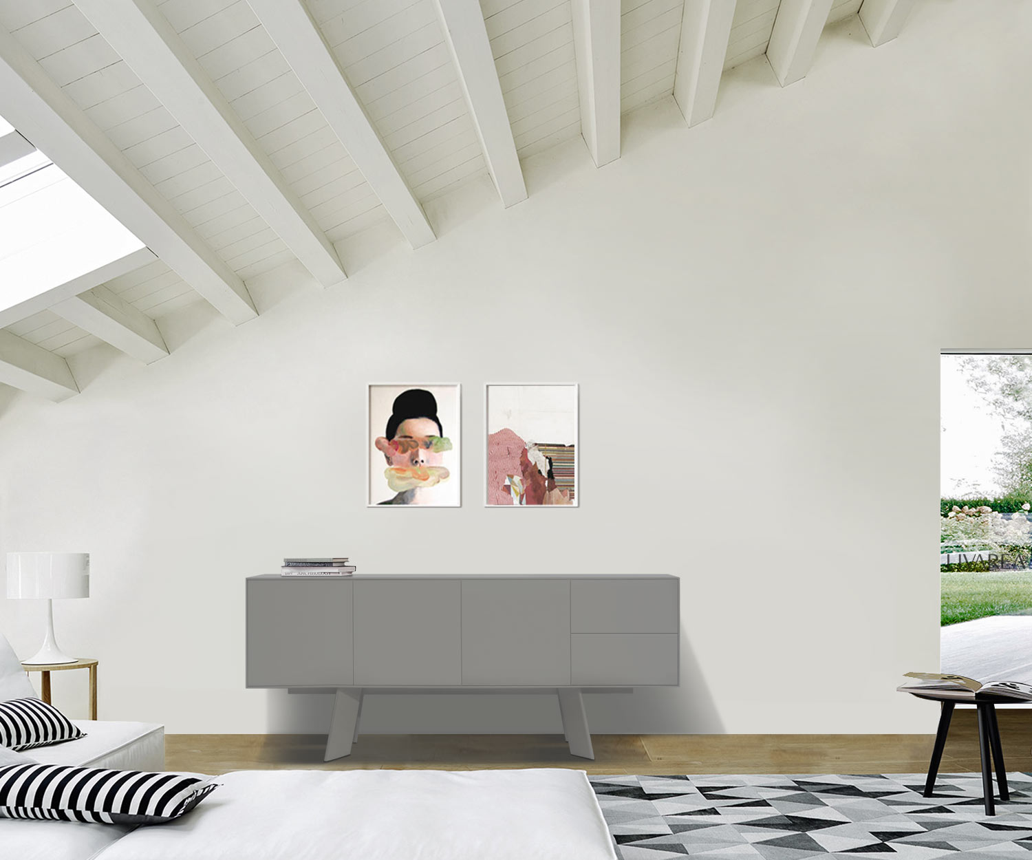 al2 Credenza di design Alhambra 003 larghezza 180 cm con 2 cassetti al2 Credenza di design Alhambra 003 larghezza 180 cm con 2 cassetti