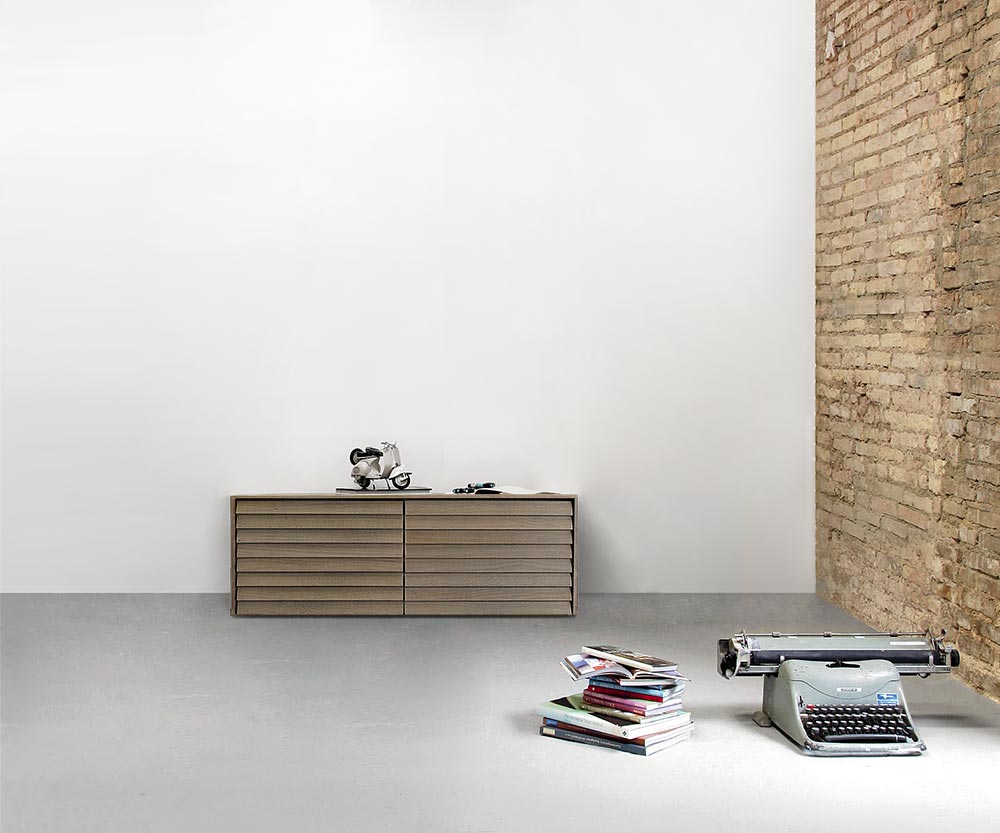 Punt Credenza Sussex da terra B119 rovere grigio terracotta Punt Credenza Sussex da terra B119 rovere grigio terracotta