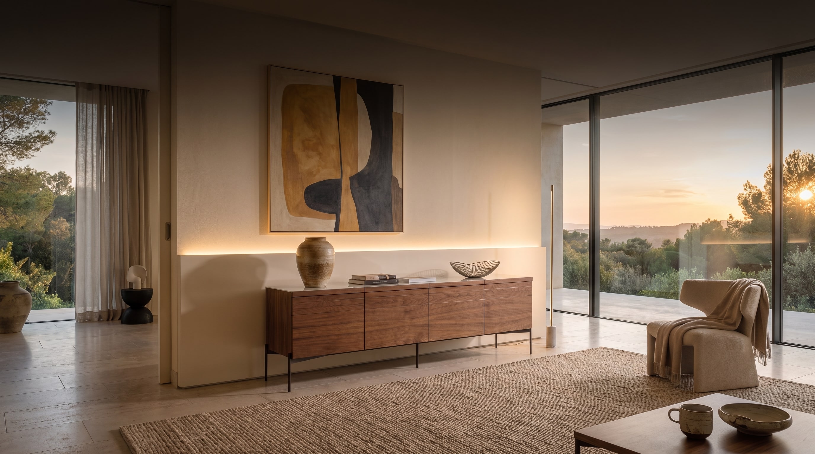 Modernes Sideboard aus Holz: Einrichtungsideen für warme Wohnräume