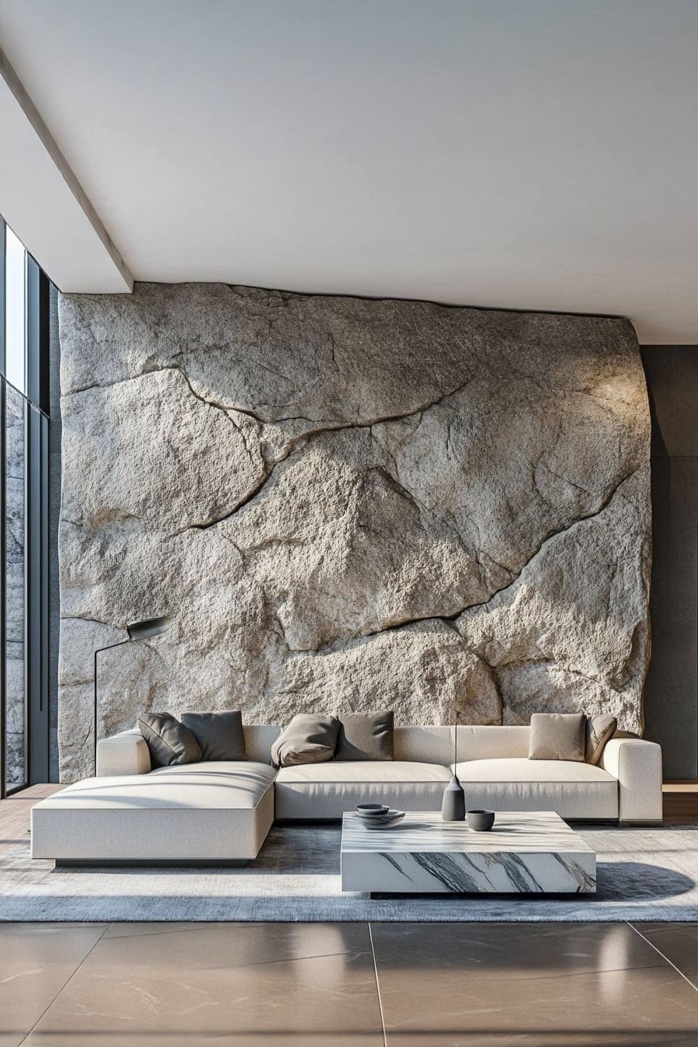 soggiorno-arredato-in-monocromia-con-tavolino-marmoreo-e-divano-dal-design-minimalista