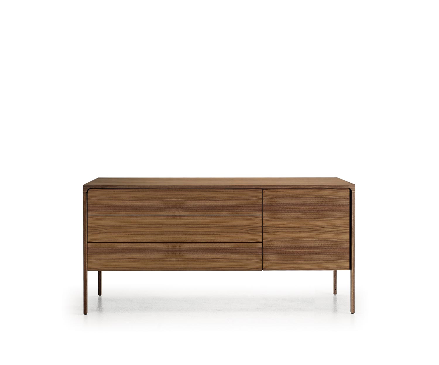 Punt Credenza di design Noce tattile a 3 ante Punt Credenza di design Noce tattile a 3 ante