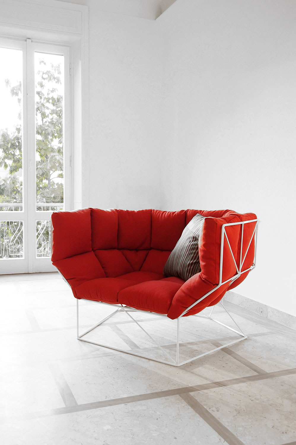Sedia lounge comoda rossa foxhole