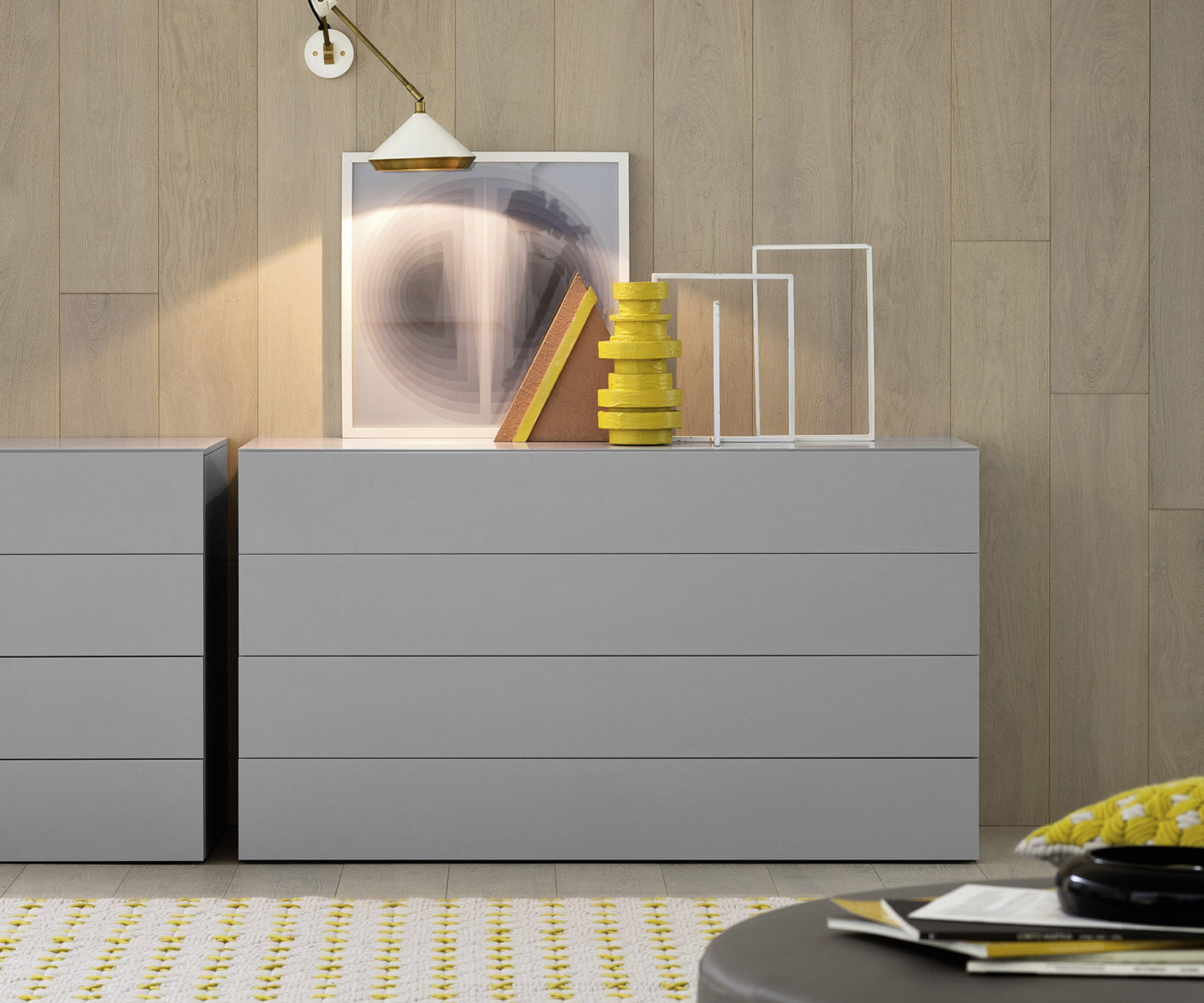 Novamobili Cassettiera Easy 4 cassetti grigio chiaro opaco Novamobili Cassettiera Easy 4 cassetti grigio chiaro opaco