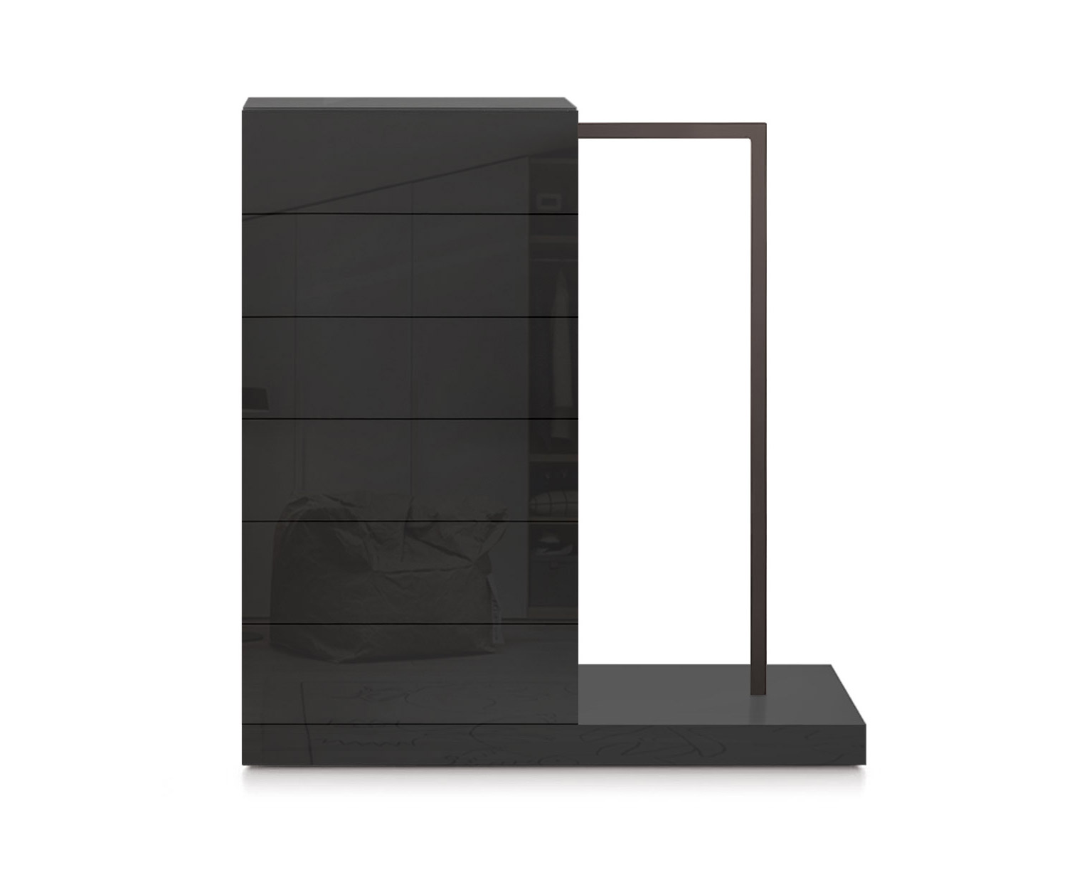Novamobili Easy6 cassettiera alta + armadio destro L54cm nero lucido418 Novamobili Easy6 cassettiera alta + armadio destro L54cm nero lucido418