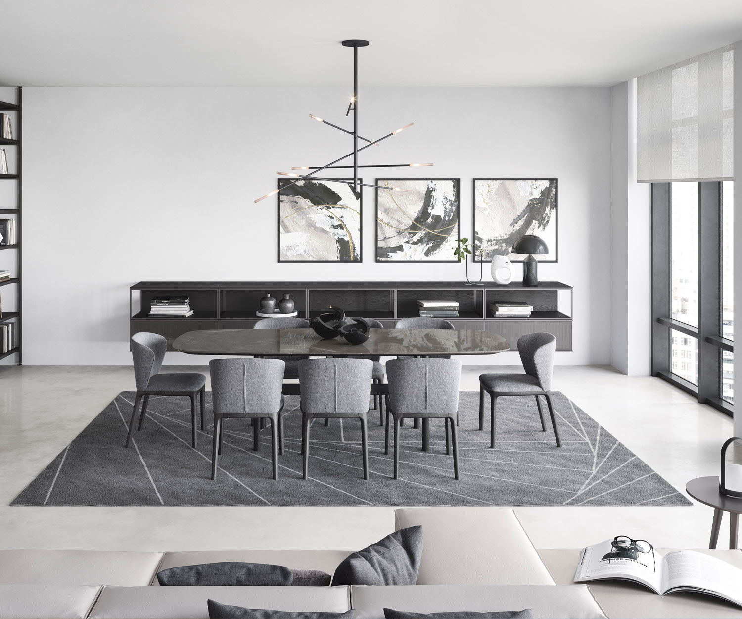 Grigio Novamobili Sedia in legno massiccio della Marina in sala da pranzo Grigio Novamobili Sedia in legno massiccio della Marina in sala da pranzo