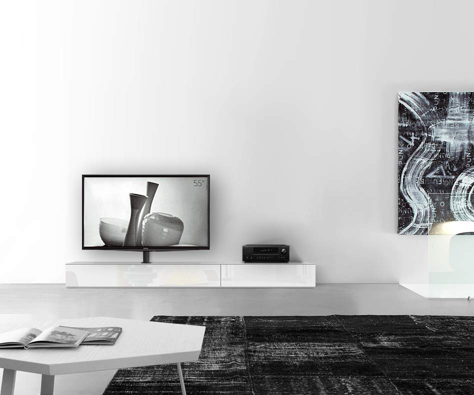 Configuratore di lavagna design con porta TV larghezza 240 25,5 54,6 sinistra bianco lucido Configuratore di lavagna design con porta TV larghezza 240 25,5 54,6 sinistra bianco lucido